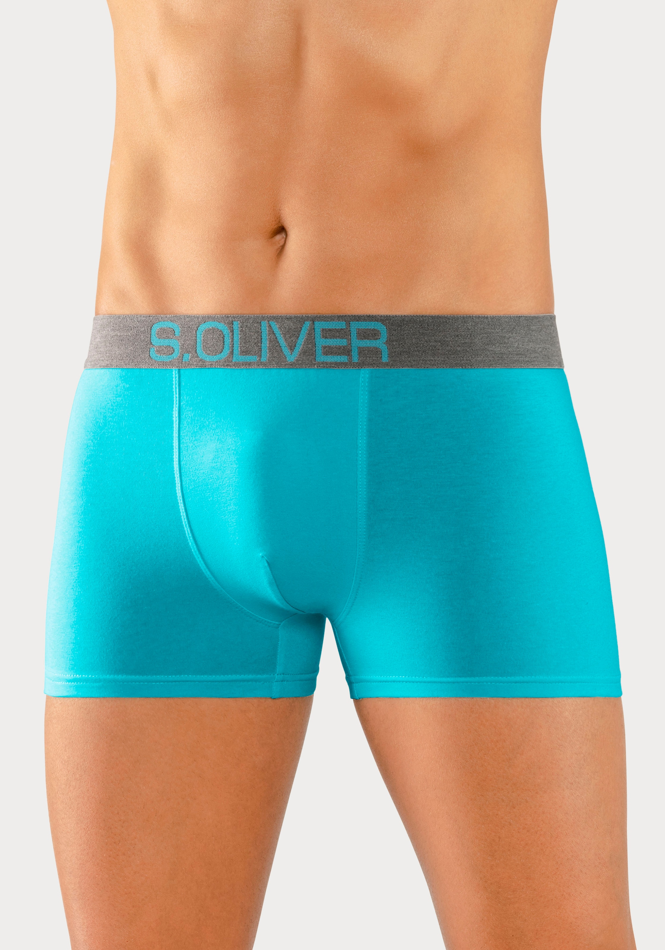 s.Oliver Boxer »Boxershorts für Herren«, (Packung, 4 St.), mit kontrastfarbenem Webbund