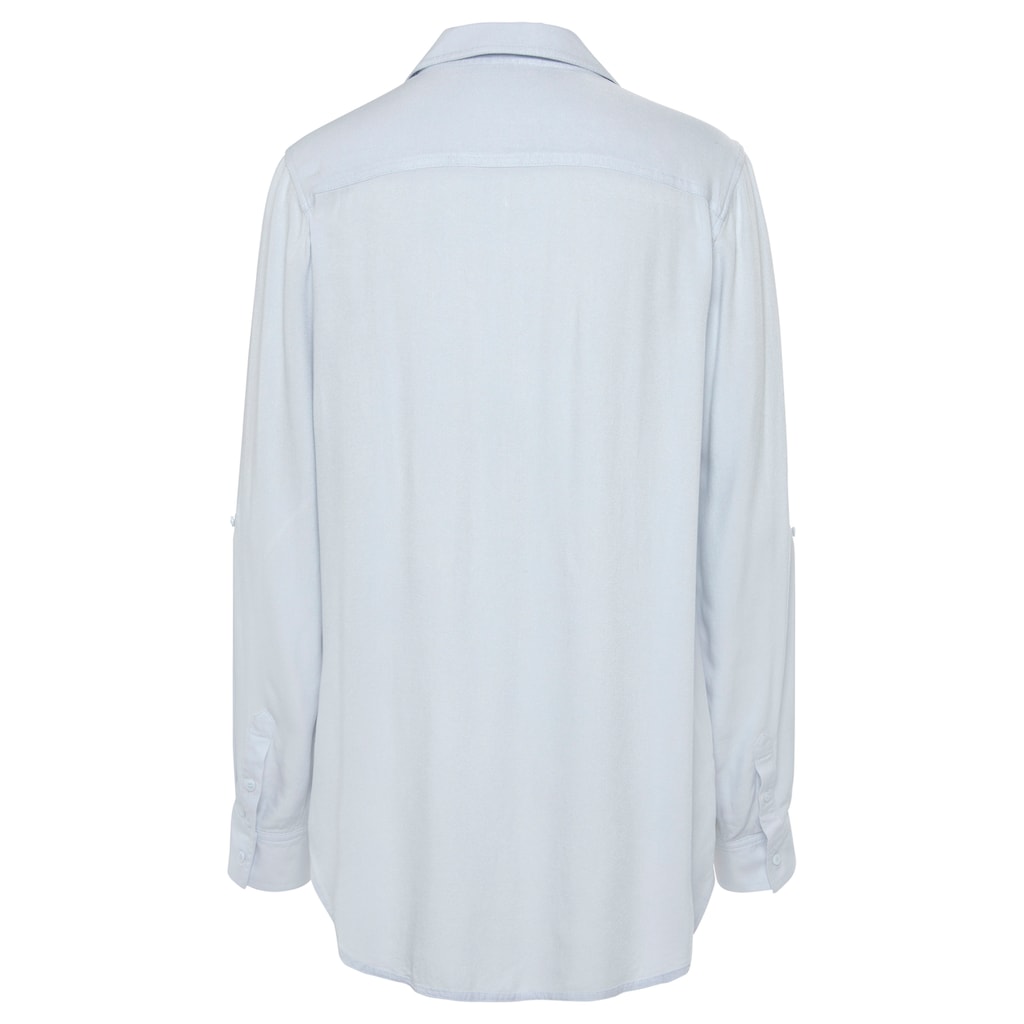 Vivance Hemdbluse, aus softer Lyocellqualität, luftige Damenbluse, casual-chic