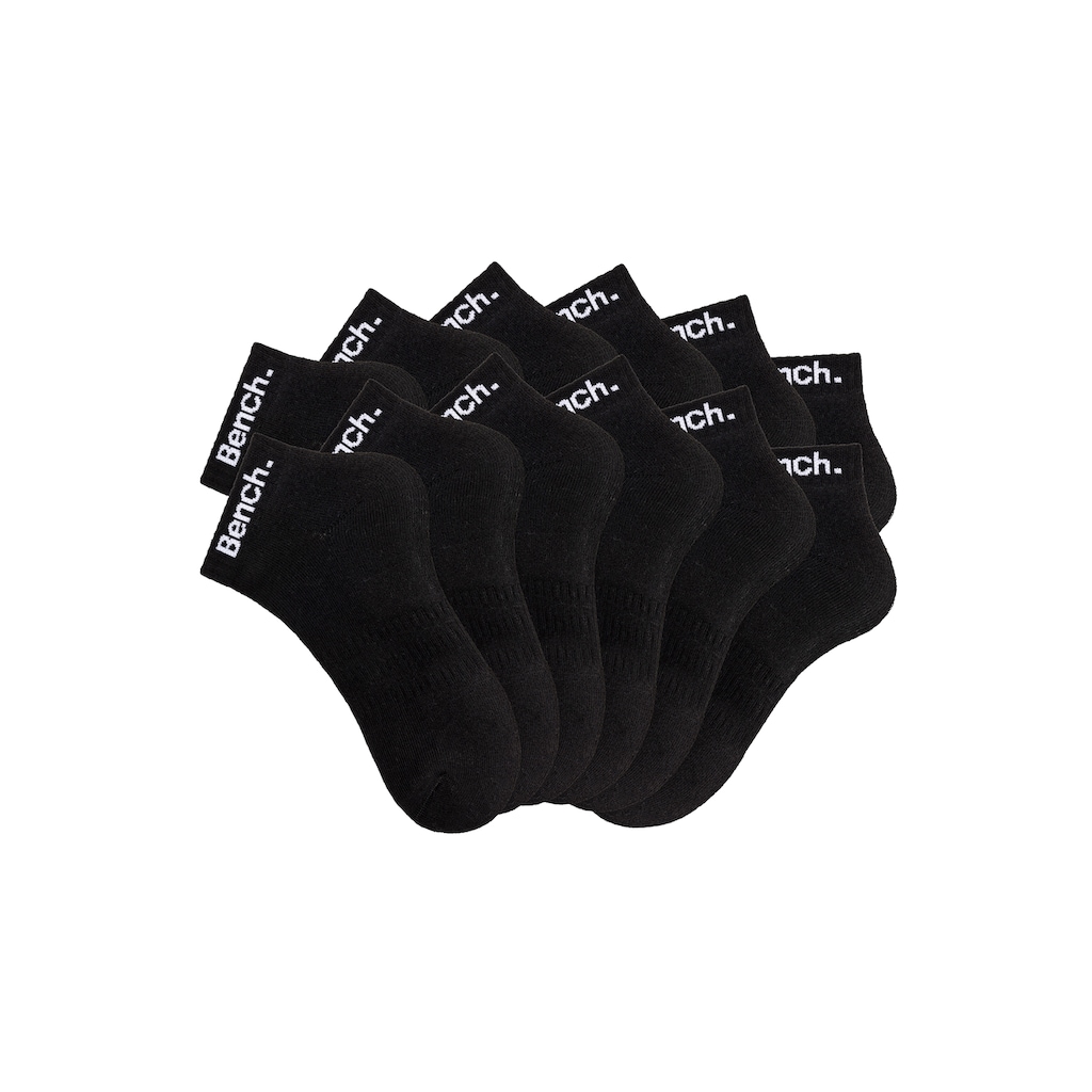 Bench. Sportsocken, (Packung, 12 Paar), Tennis Kurzsocken mit Halbfussfrottee