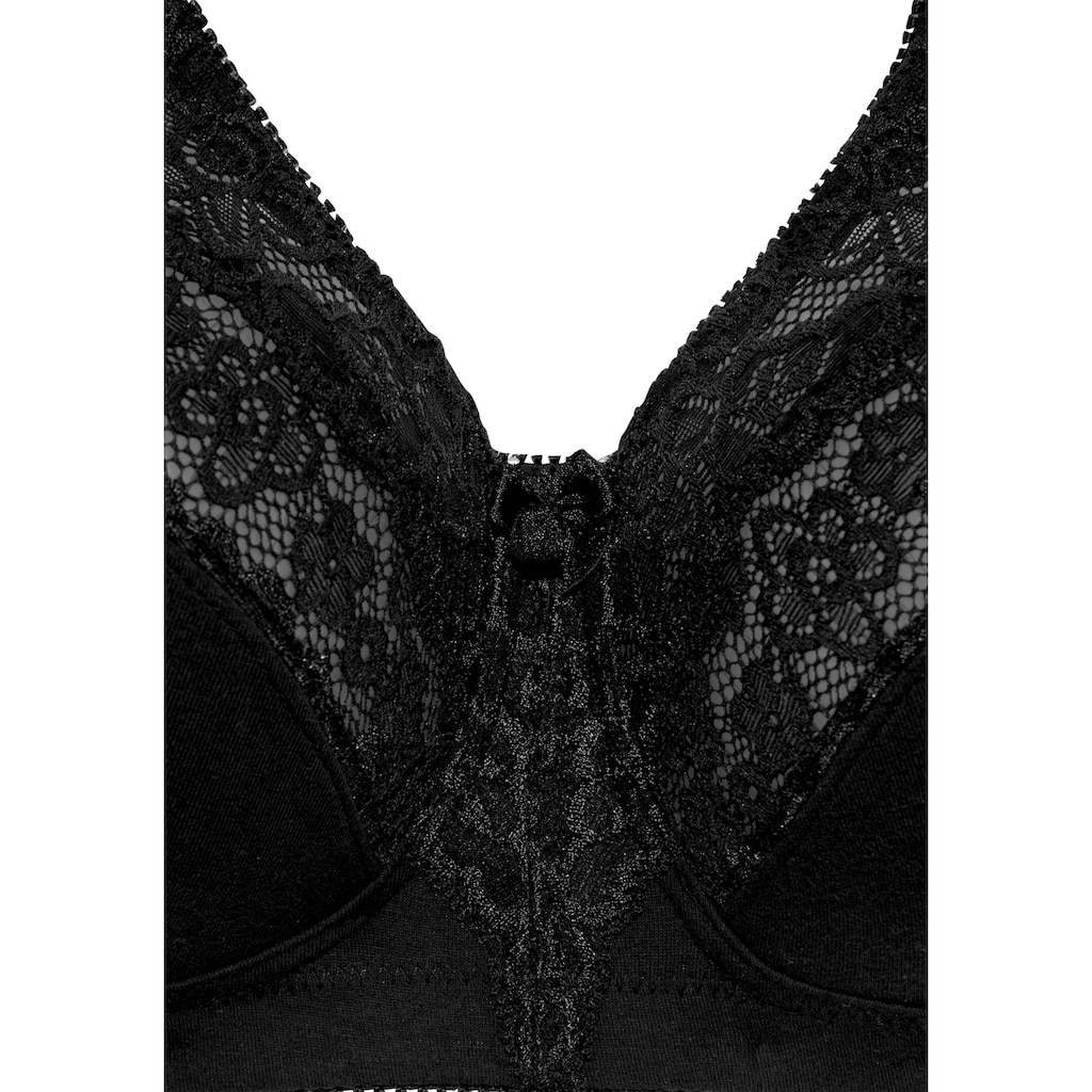 petite fleur Entlastungs-BH, ohne Bügel, mit eleganter Spitze, Basic Dessous