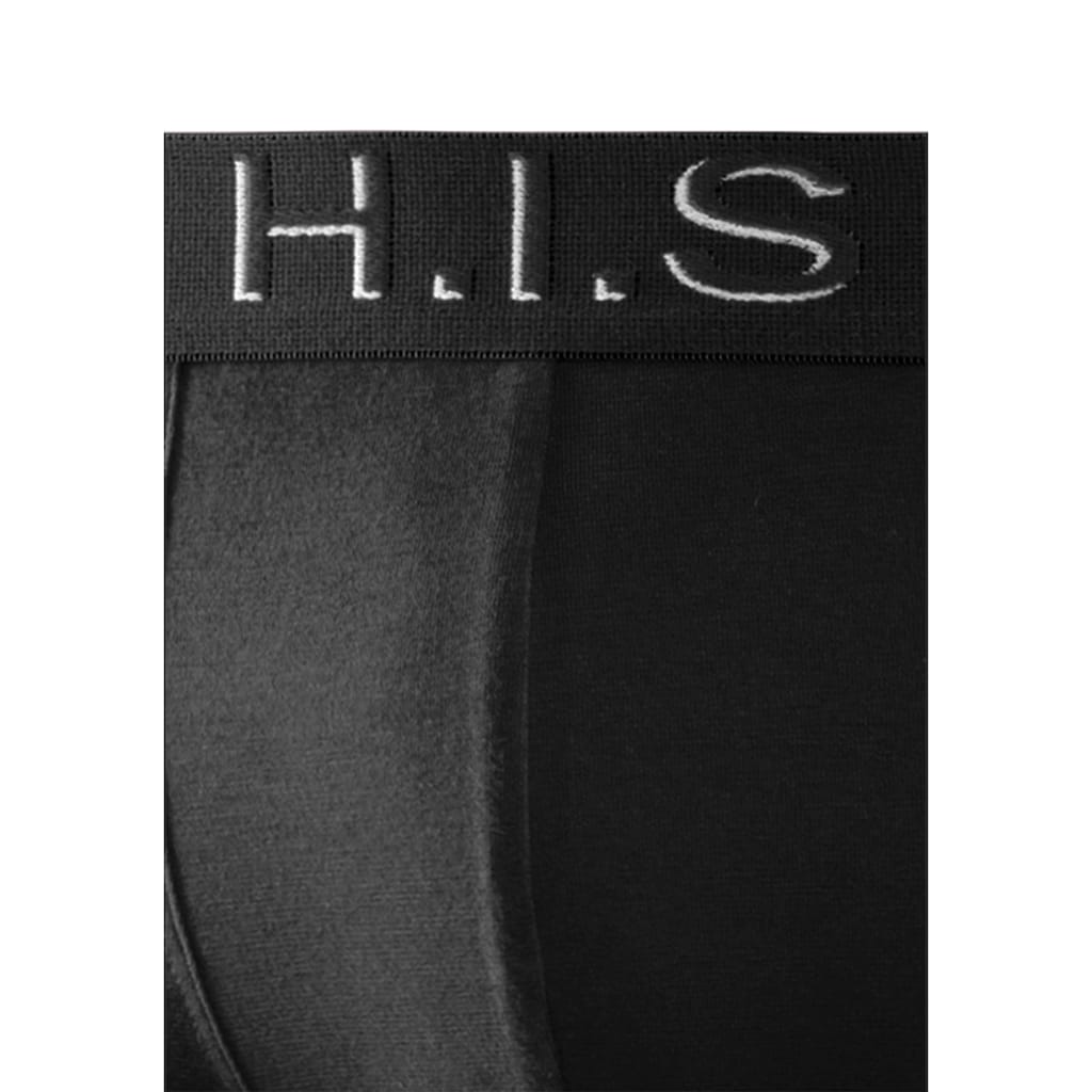 H.I.S Hipster, (Packung, 5 St.), knapp sitzende Boxershorts am Webbund mit Logoschriftzug mit 3D Effekt