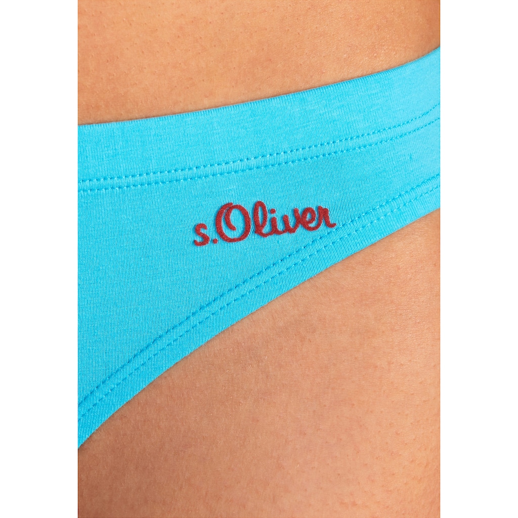 s.Oliver Bikinislip, (3er-Pack), aus elastischer Baumwoll-Qualität
