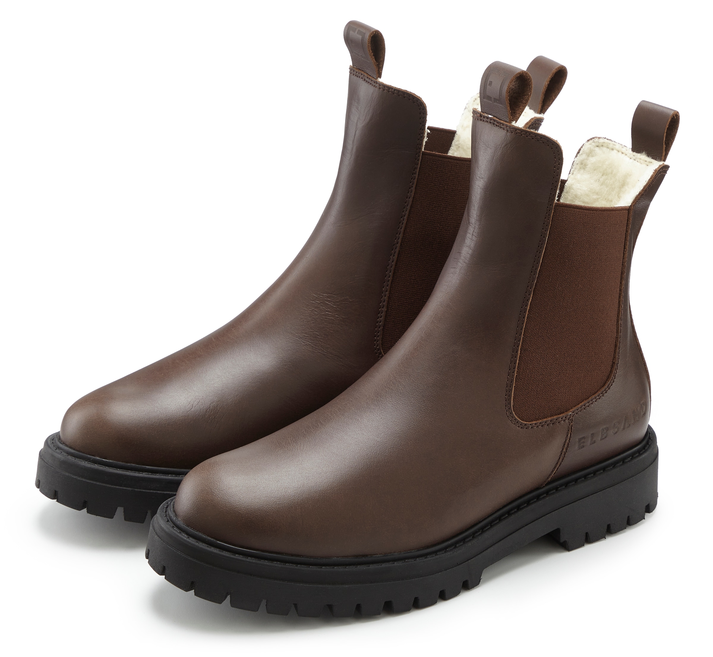 Elbsand Stiefelette »Chelseaboots, Stiefel, Boots, Winterstiefel, Schlupfstiefel«  aus Leder mit Warmfutter