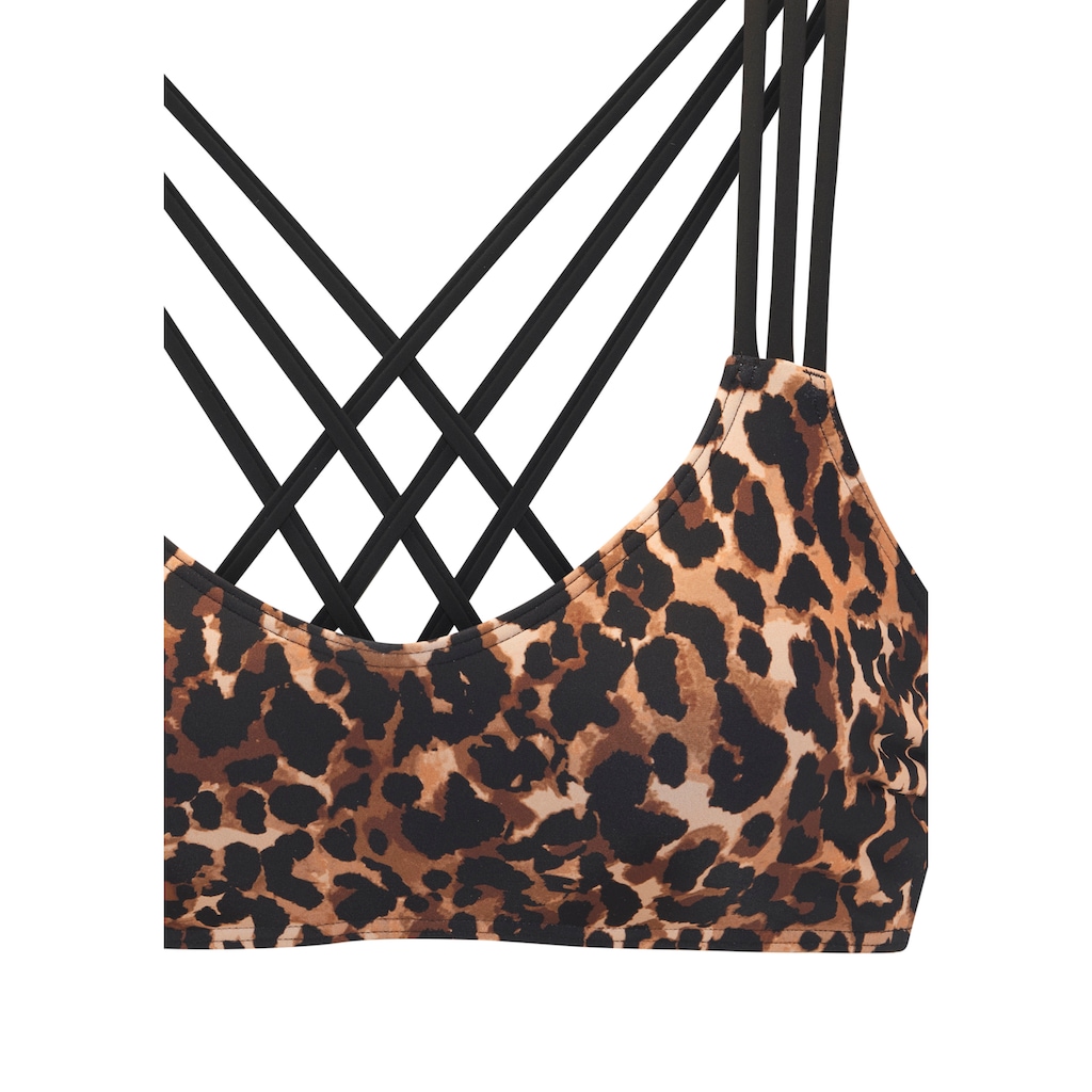 Bruno Banani Bustier-Bikini, mit kontrastfarbigen Details