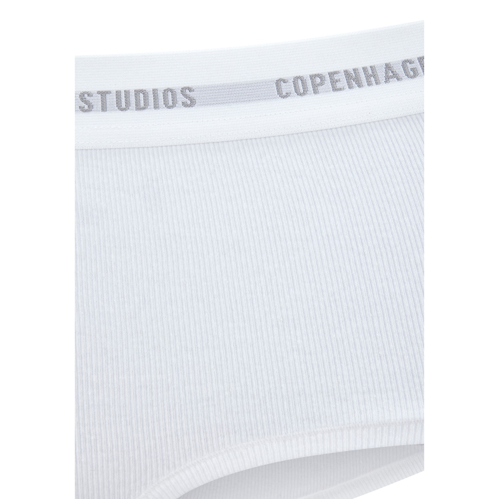 Copenhagen Studios Panty »mit softem Logobund«, (2er-Pack), aus gerippter Bio-Baumwollqualität