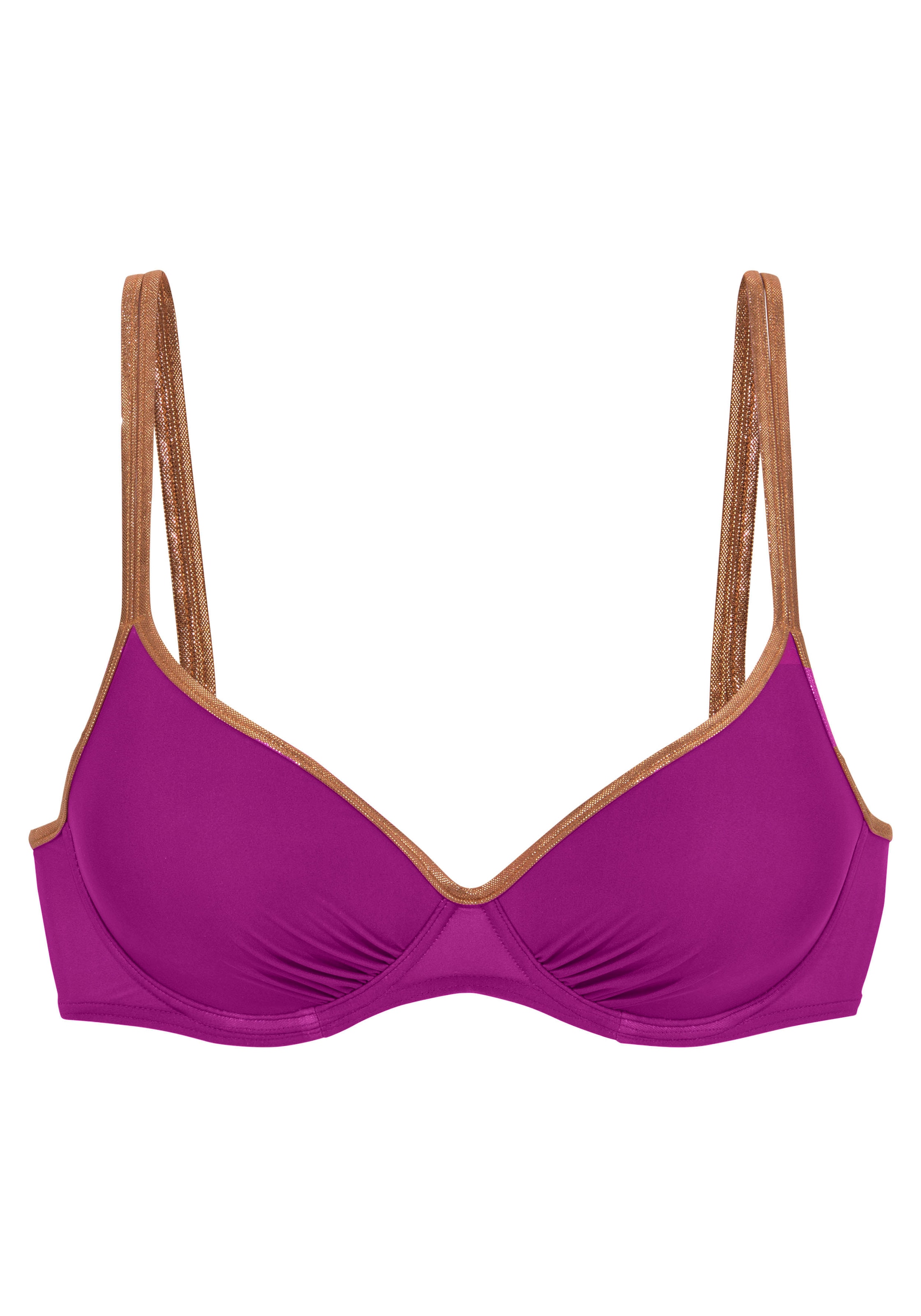 Bruno Banani Bügel-Bikini-Top »Milano«, mit kupferfarbenen Paspeln