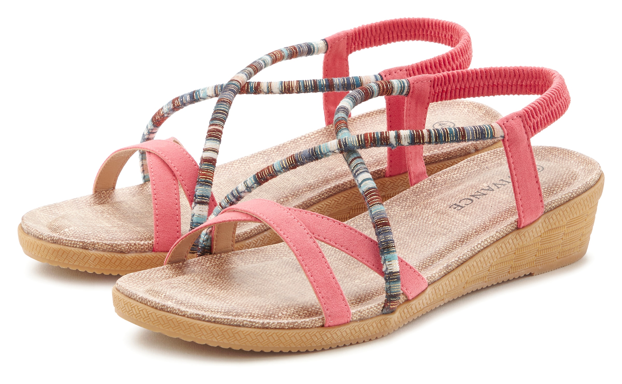 Vivance Sandale »Sommerschuh«, mit dezenten Schmuckelementen, Sandalette, Sommerschuh VEGAN