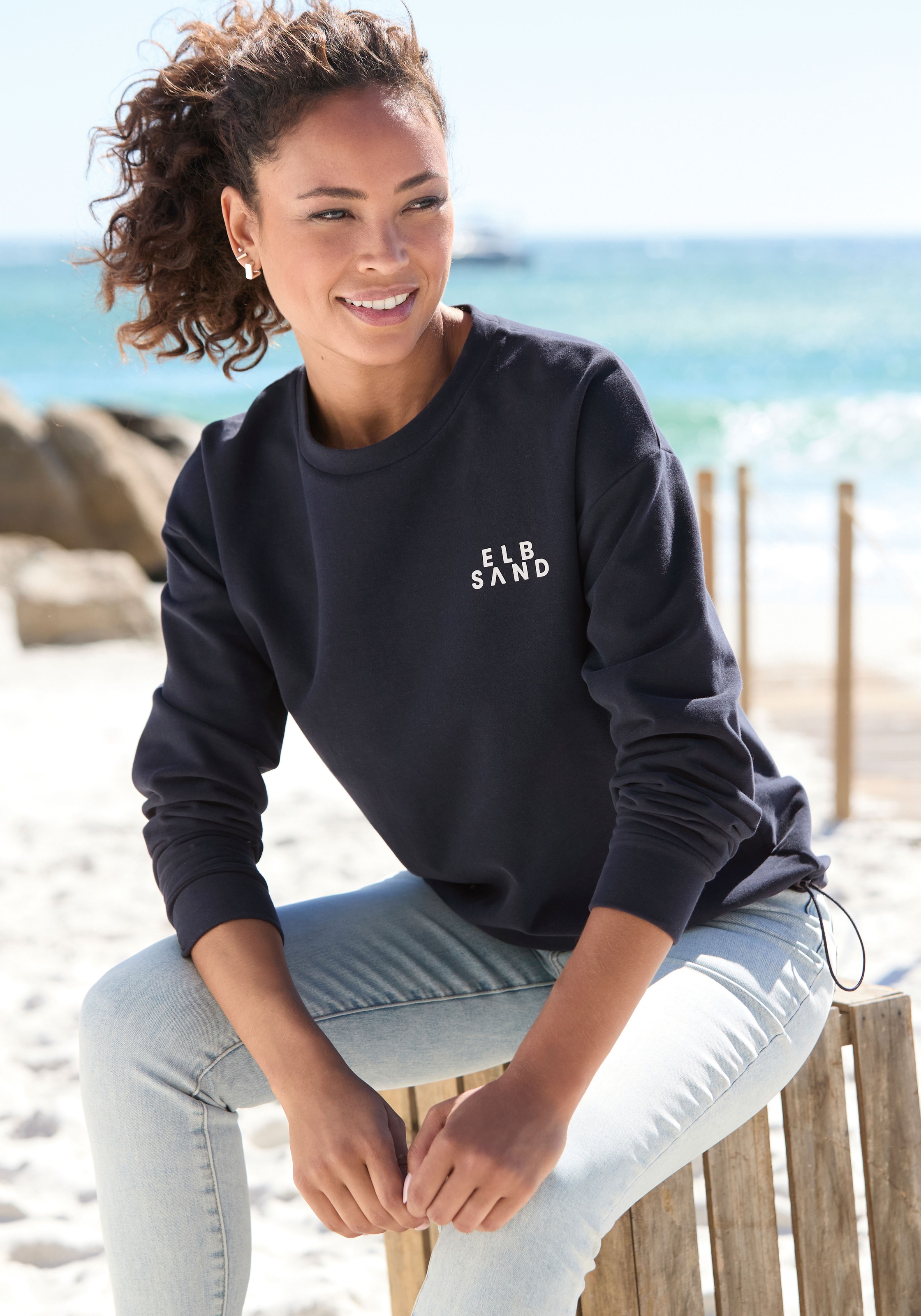 Elbsand Sweatshirt »Carisa«, mit verstellbarem Gummizug am Saum