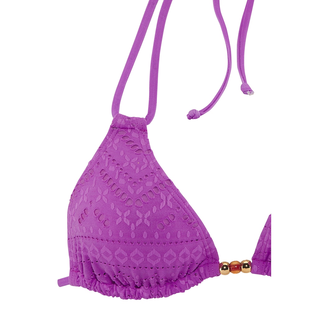 LASCANA Triangel-Bikini-Top »Omara«, mit Lochstickerei
