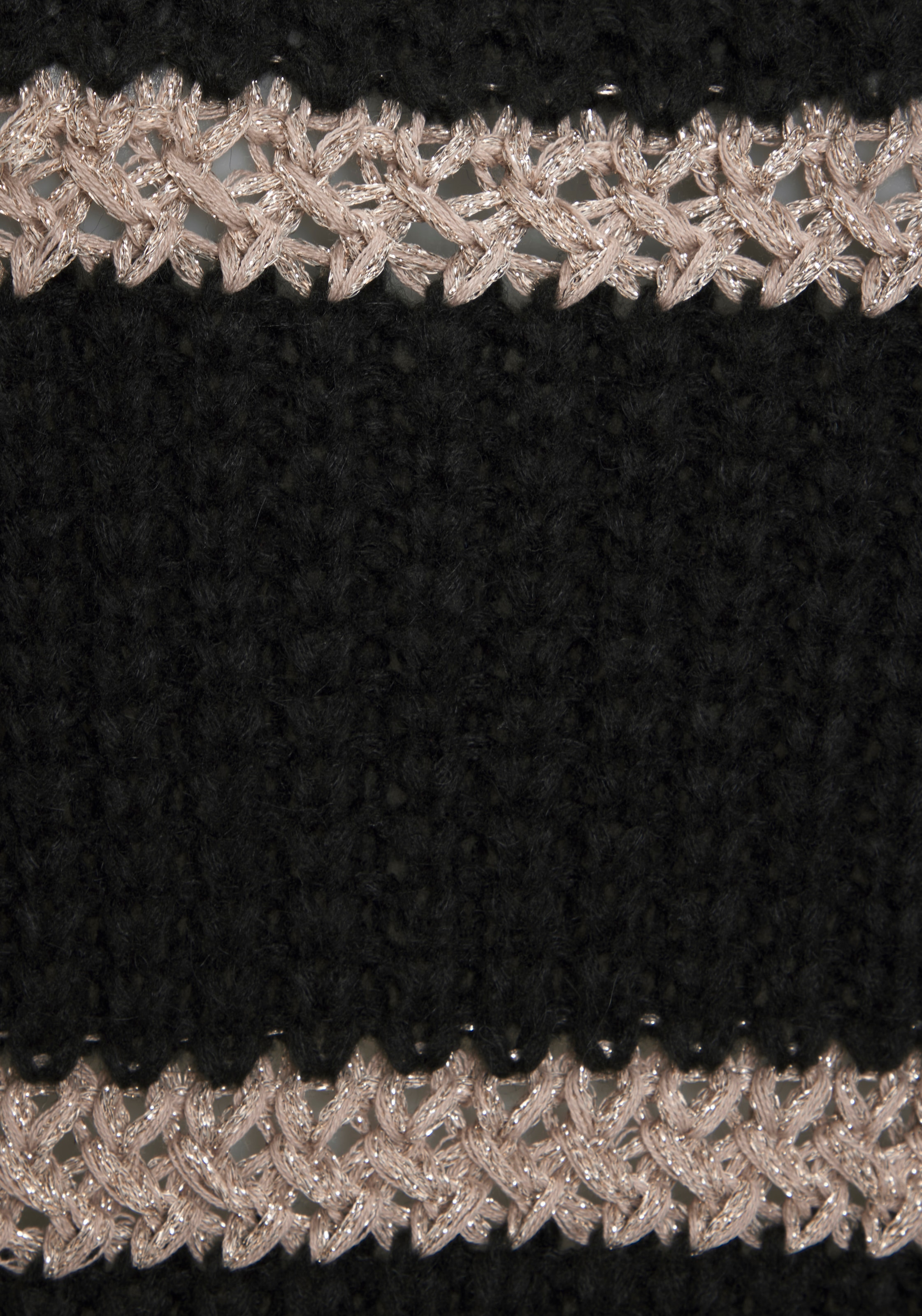 LASCANA Pull en tricot »mit Streifenmuster und Lurexgarn aus Grobstrick« Pull à col rond avec détails en fil scintillant, pull en maille grossière, décontracté