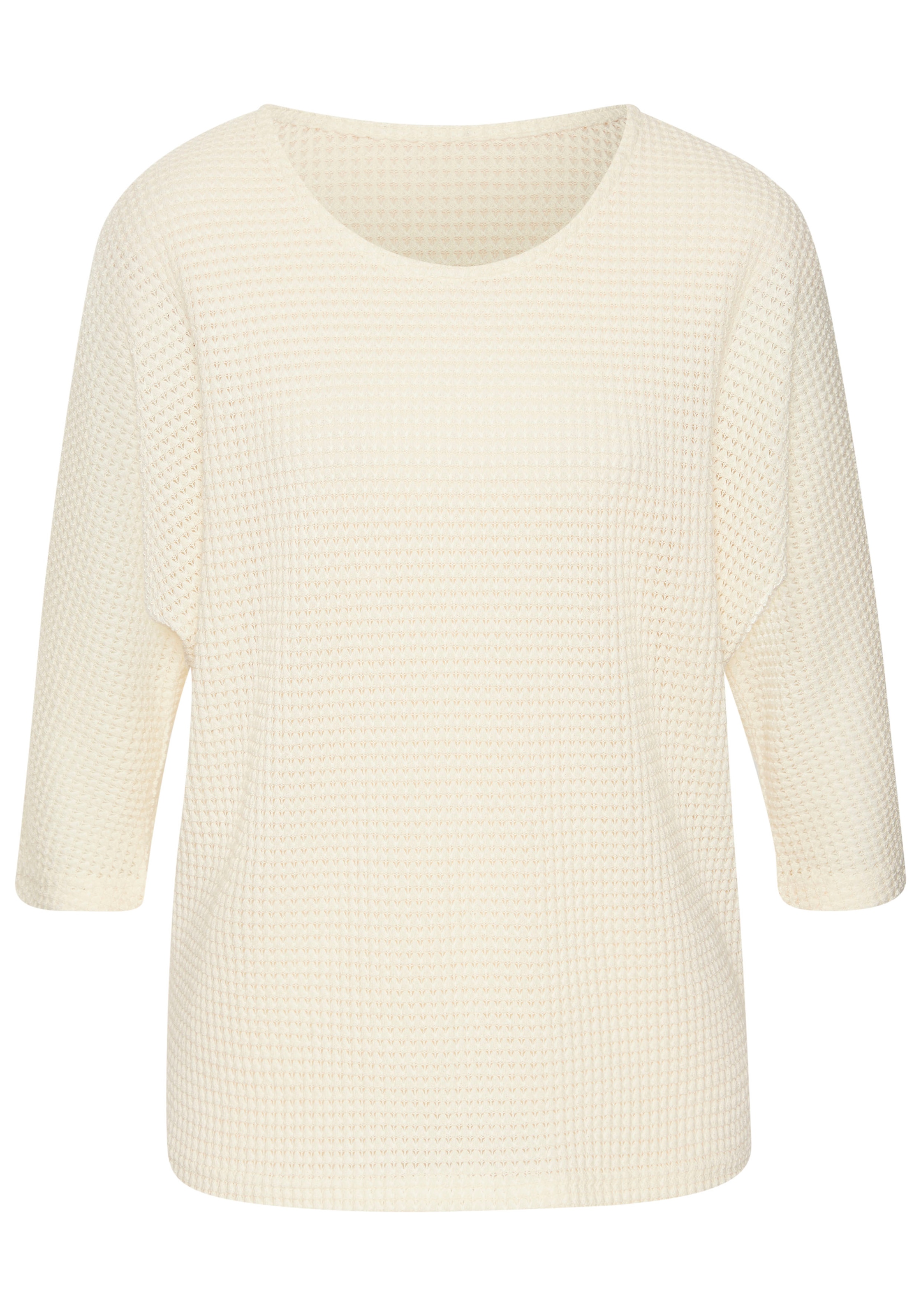 Vivance Langarmshirt »mit modischer Waffelstruktur« 2er-Pack,  aus bügelfreier Strickqualität