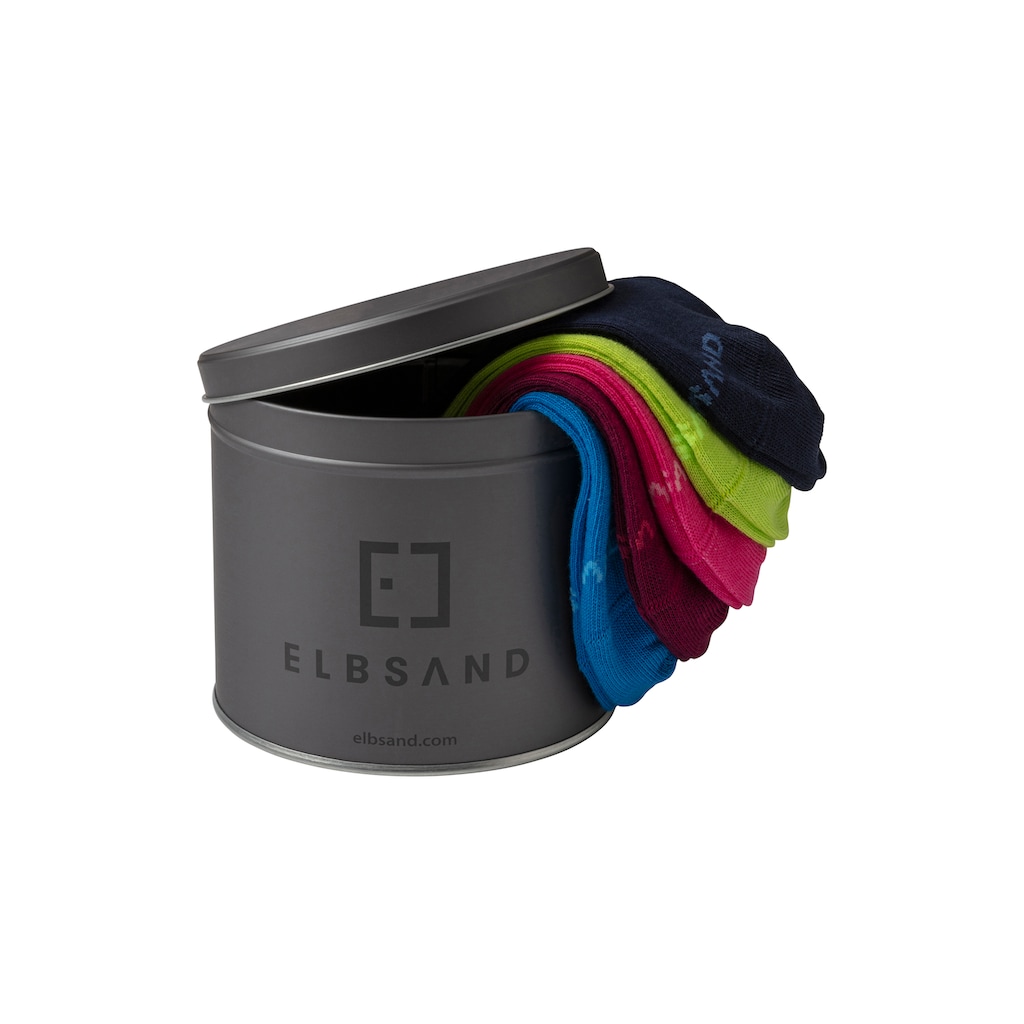Elbsand Socken, (Dose, 5 Paar), verpackt in praktischer Metalldose
