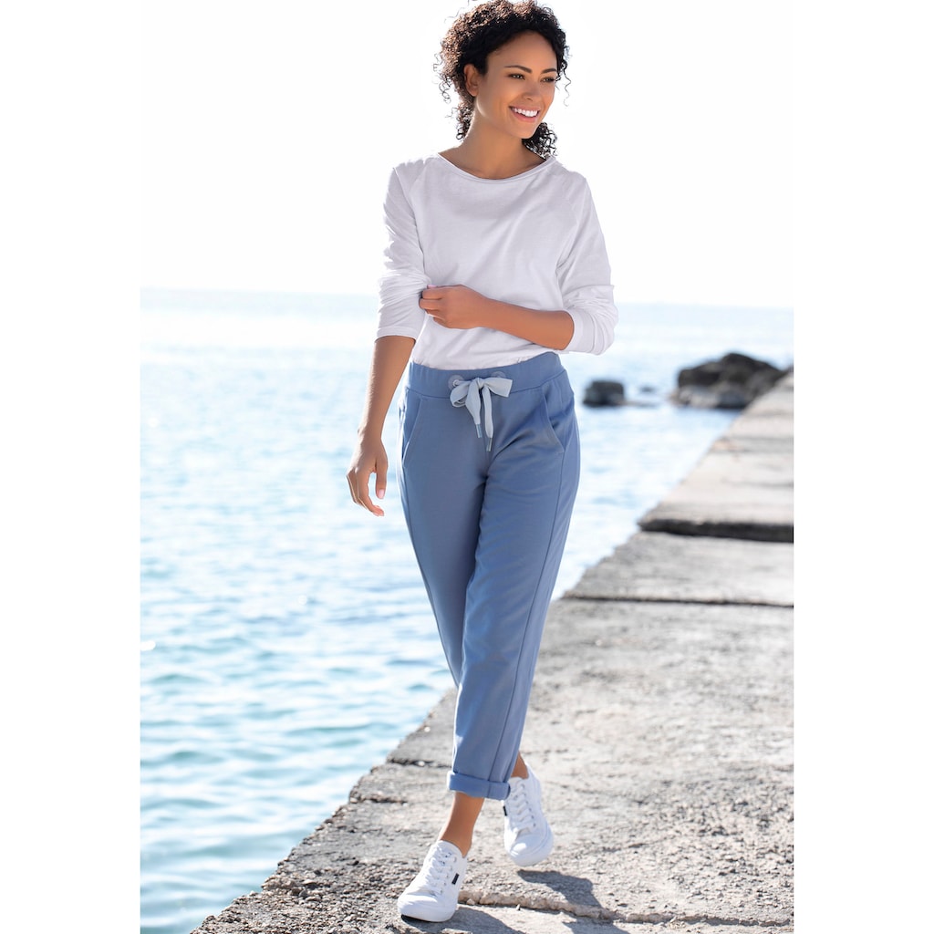 Elbsand Sweathose »Brinja«, mit Logoprint am Bund und Taschen, Jogginghose, Relaxhose