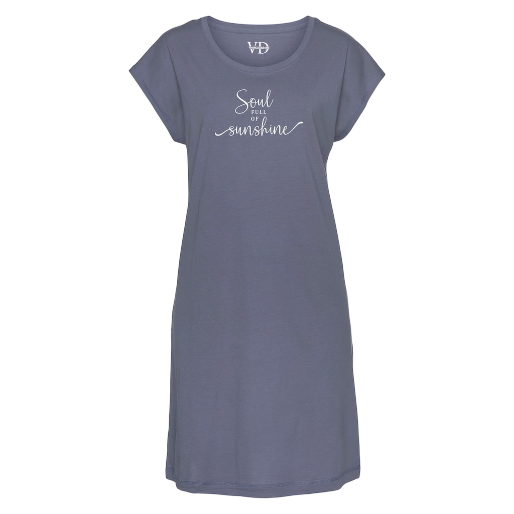 Vivance Dreams Nachthemd, mit Sommer-Statementdruck