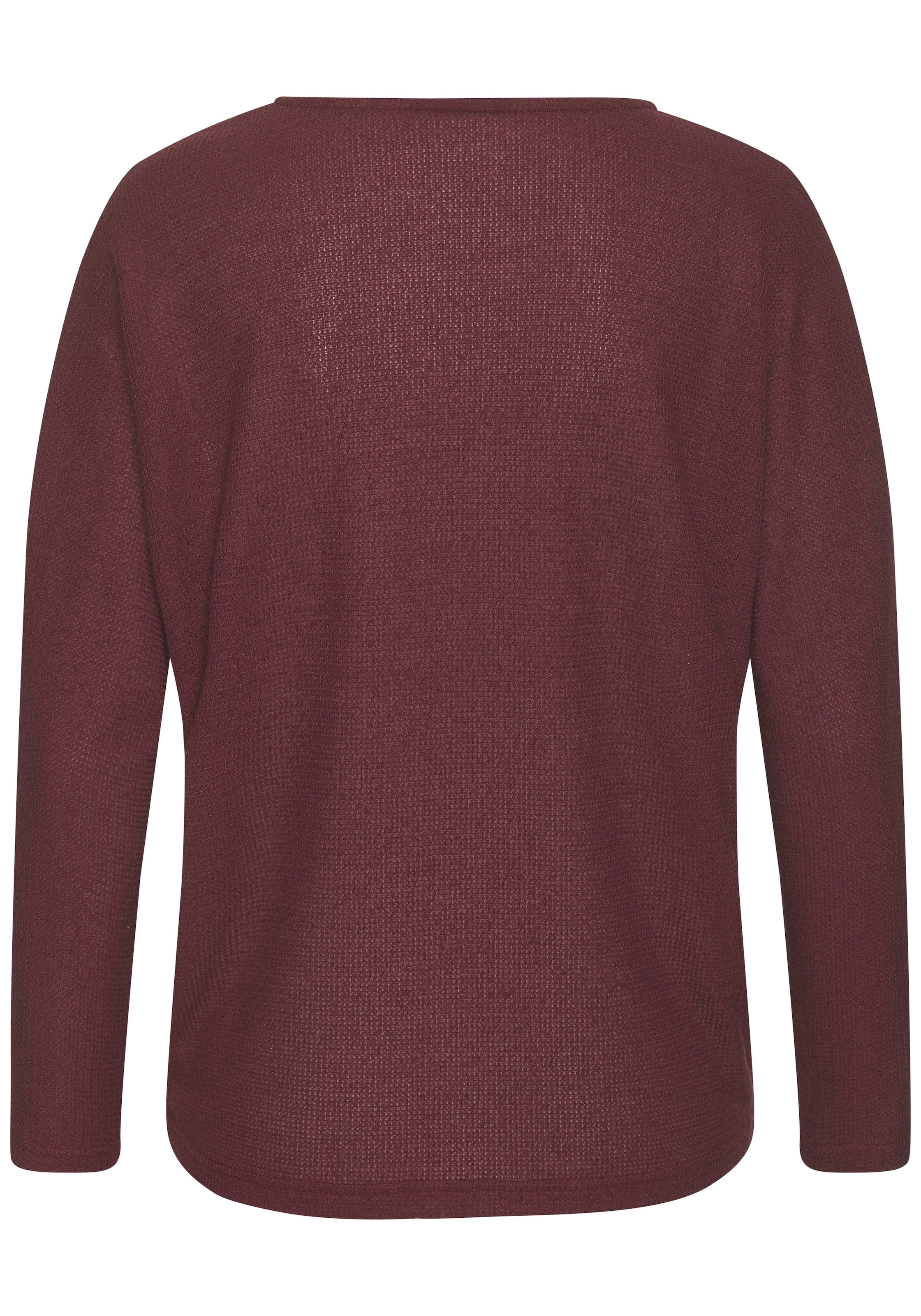 Vivance Langarmshirt »aus weichem Strukturstrick« aus bügelfreier Qualität