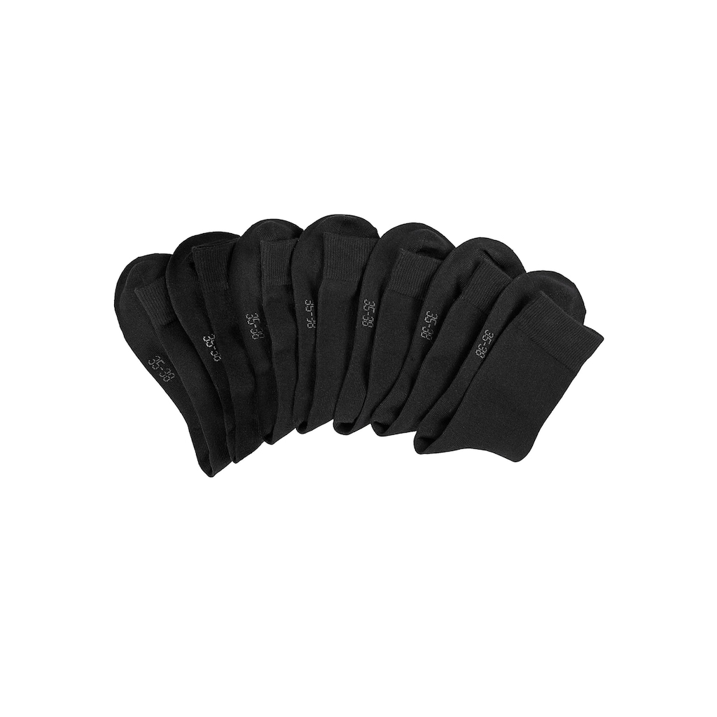 Lavana Basicsocken, (Packung, 7 Paar), mit druckfreiem Bündchen