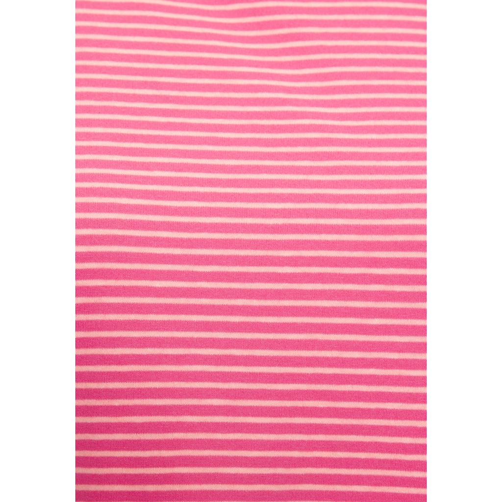 Elbsand 3/4-Arm-Shirt »Veera«, mit Logoprint und überschnittenen Schultern, lässiges Shirt