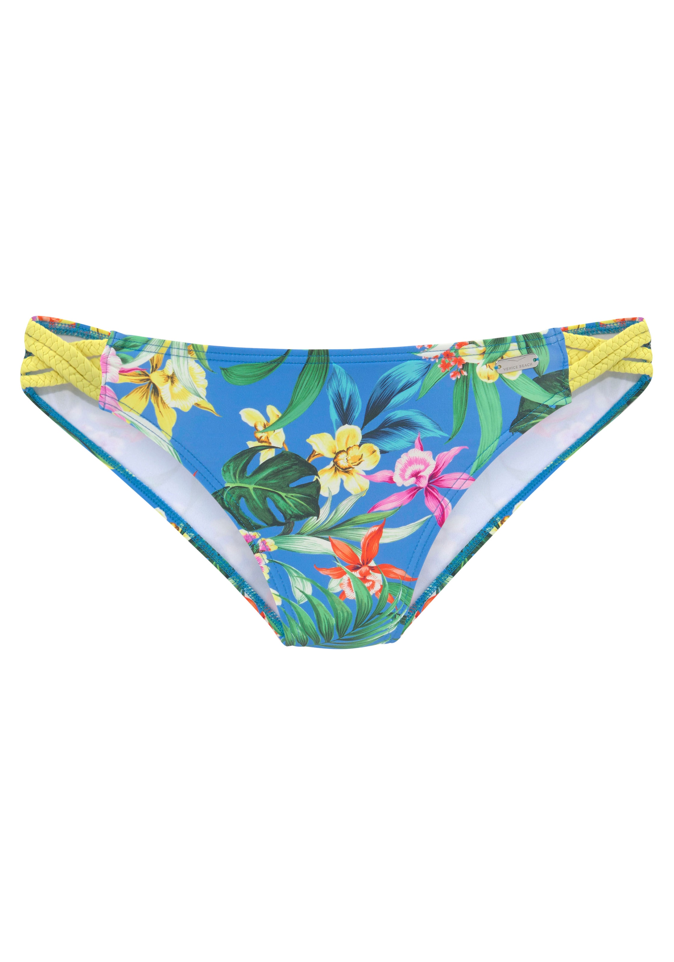 Venice Beach Bikini-Hose »Hanni«, mit tropischem Print und gelben Details