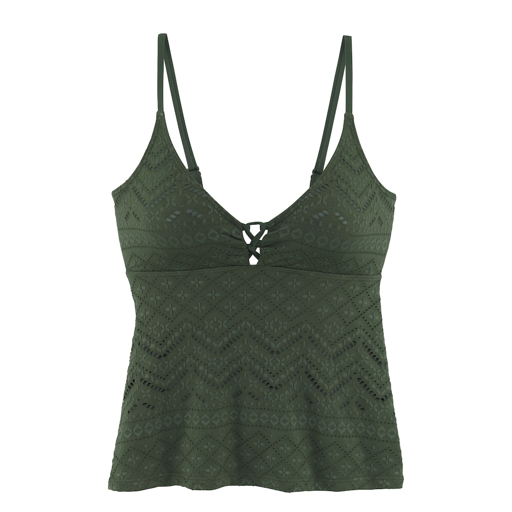 LASCANA Tankini-Top »Omara«, mit Lochstickerei