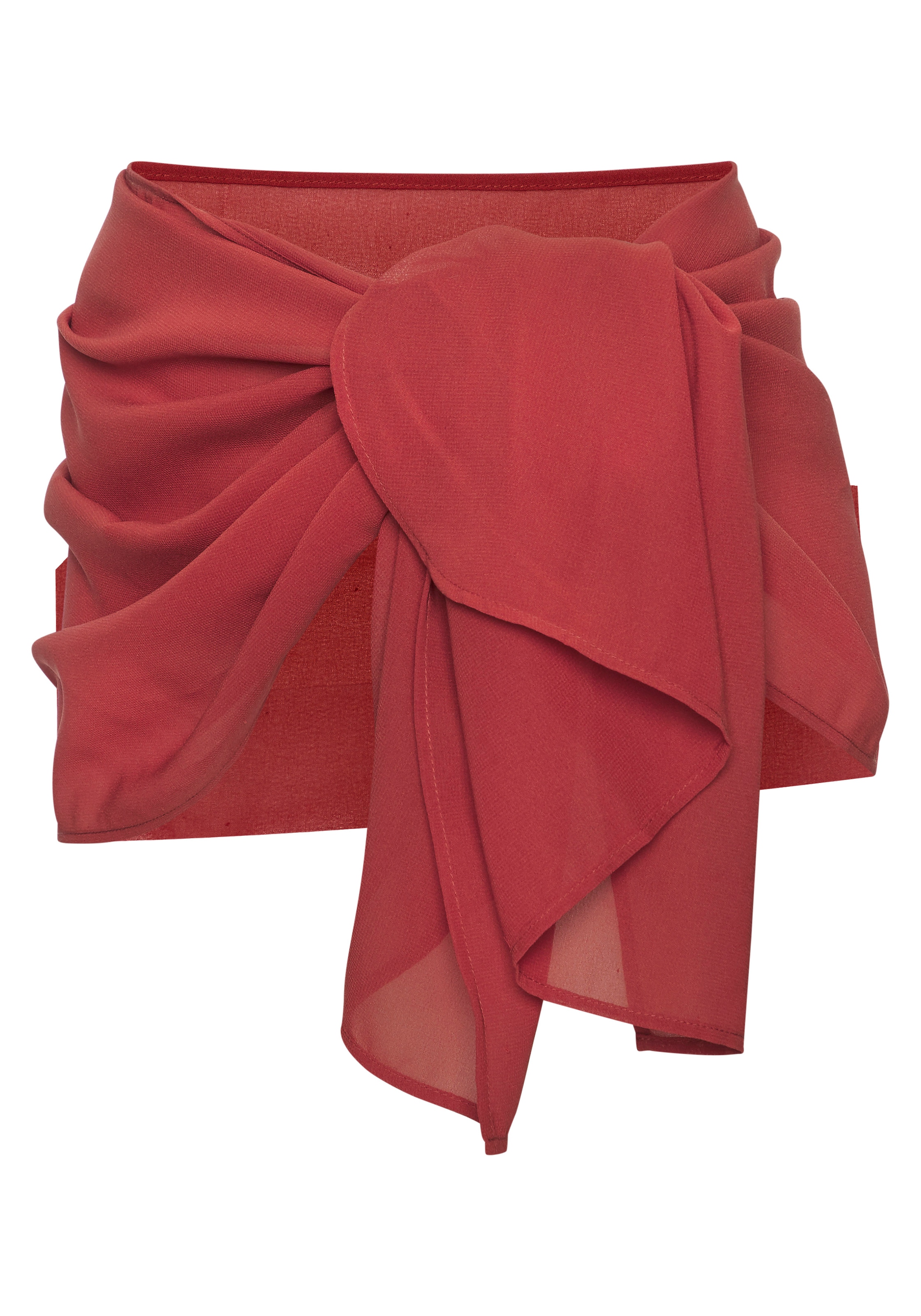 Buffalo Strandrock »aus leicht transparenter Chiffonware« Pareo, kurzer Wickelrock, Beach Cover-up