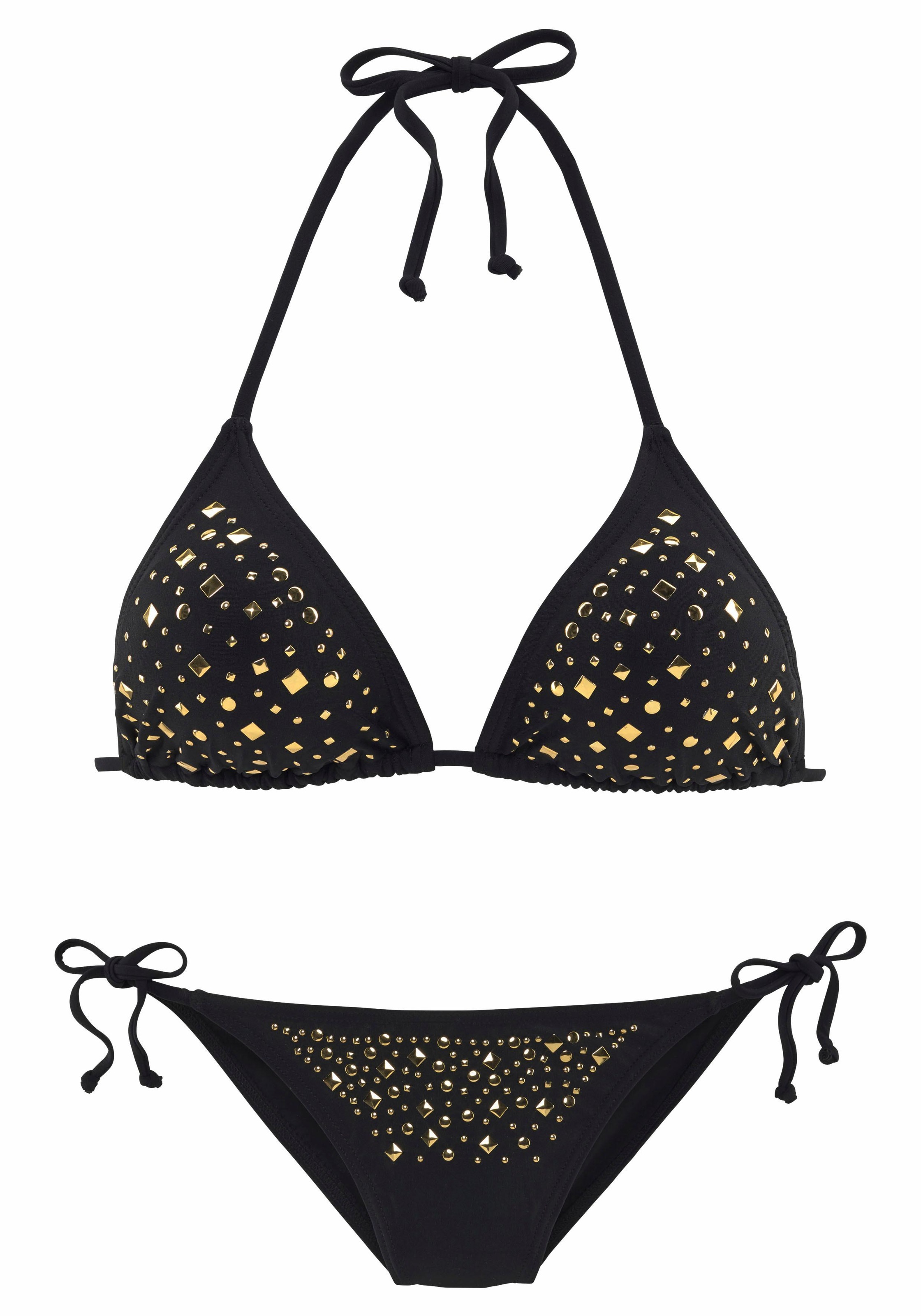 JETTE Triangel-Bikini mit Ziernieten