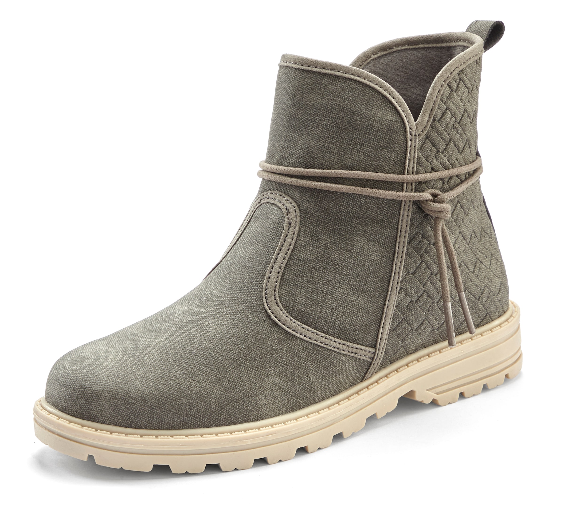 Vivance Stiefelette »Boots, Stiefel«, mit raffinierten Bindebändern VEGAN
