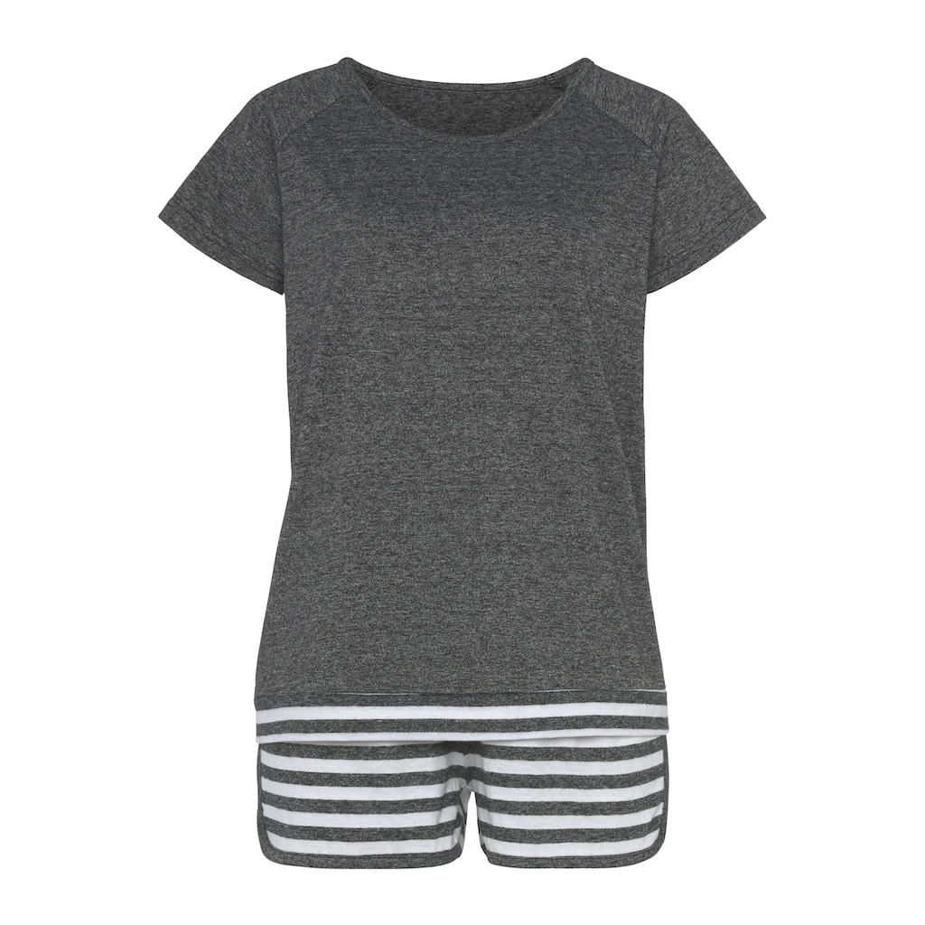 Vivance Dreams Shorty, (2 tlg.), mit Streifen-Details