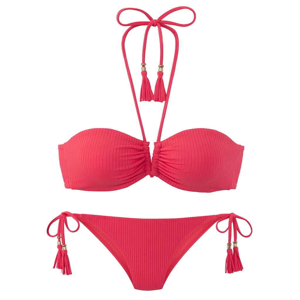 Elbsand Bandeau-Bikini, mit V-Bügel