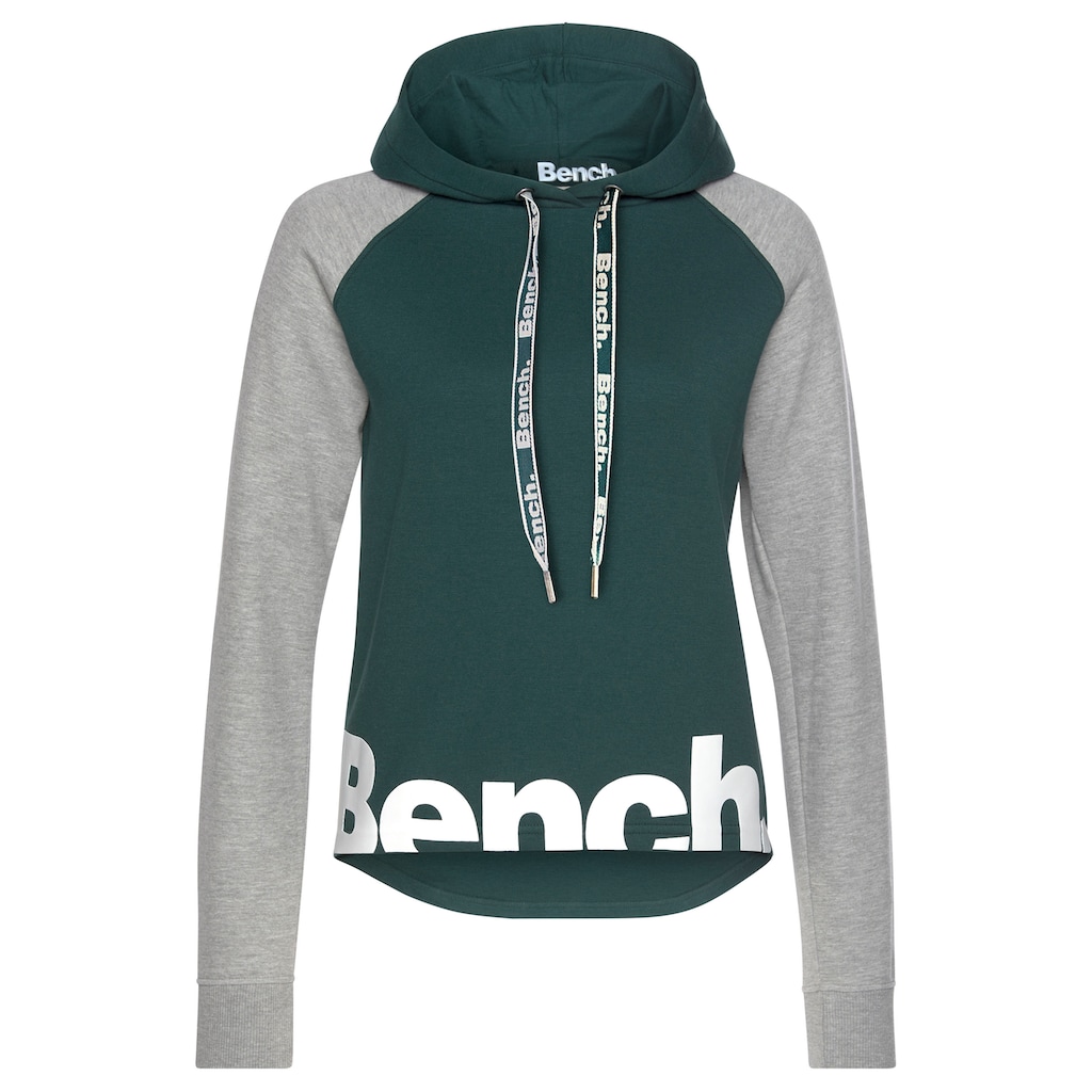 Bench. Loungewear Kapuzensweatshirt, mit farblich abgesetzten Ärmeln und Logodruck, Loungeanzug, Hoodie