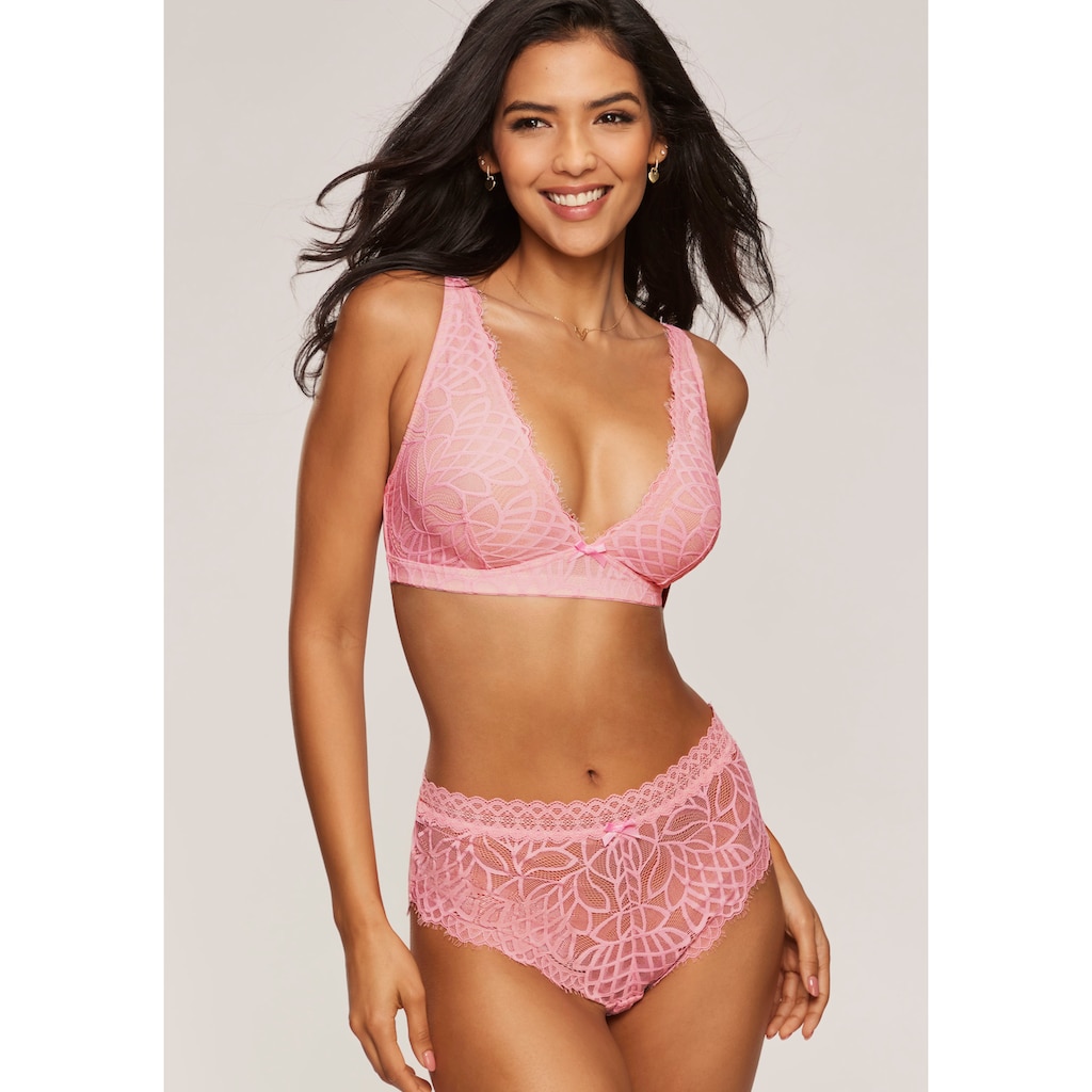 LASCANA Slip »Cara«, aus dezent transparenter Spitze, anteilig aus recyceltem Material