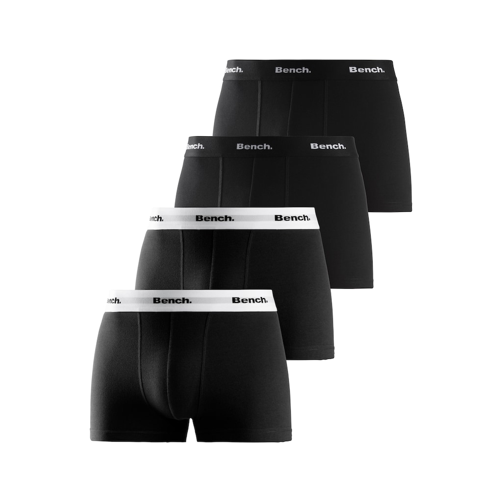 Bench. Boxer »Boxershorts für Herren«, (Packung, 4 St.), Unterhosen mit kontrastfarbigem Bund