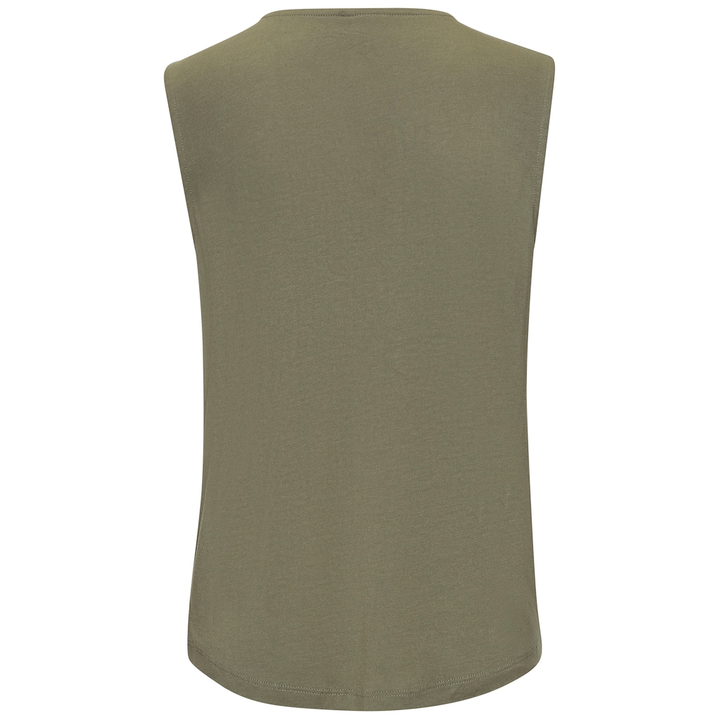 LASCANA Strandtop, mit Zierknöpfen, Sommertop, Basic