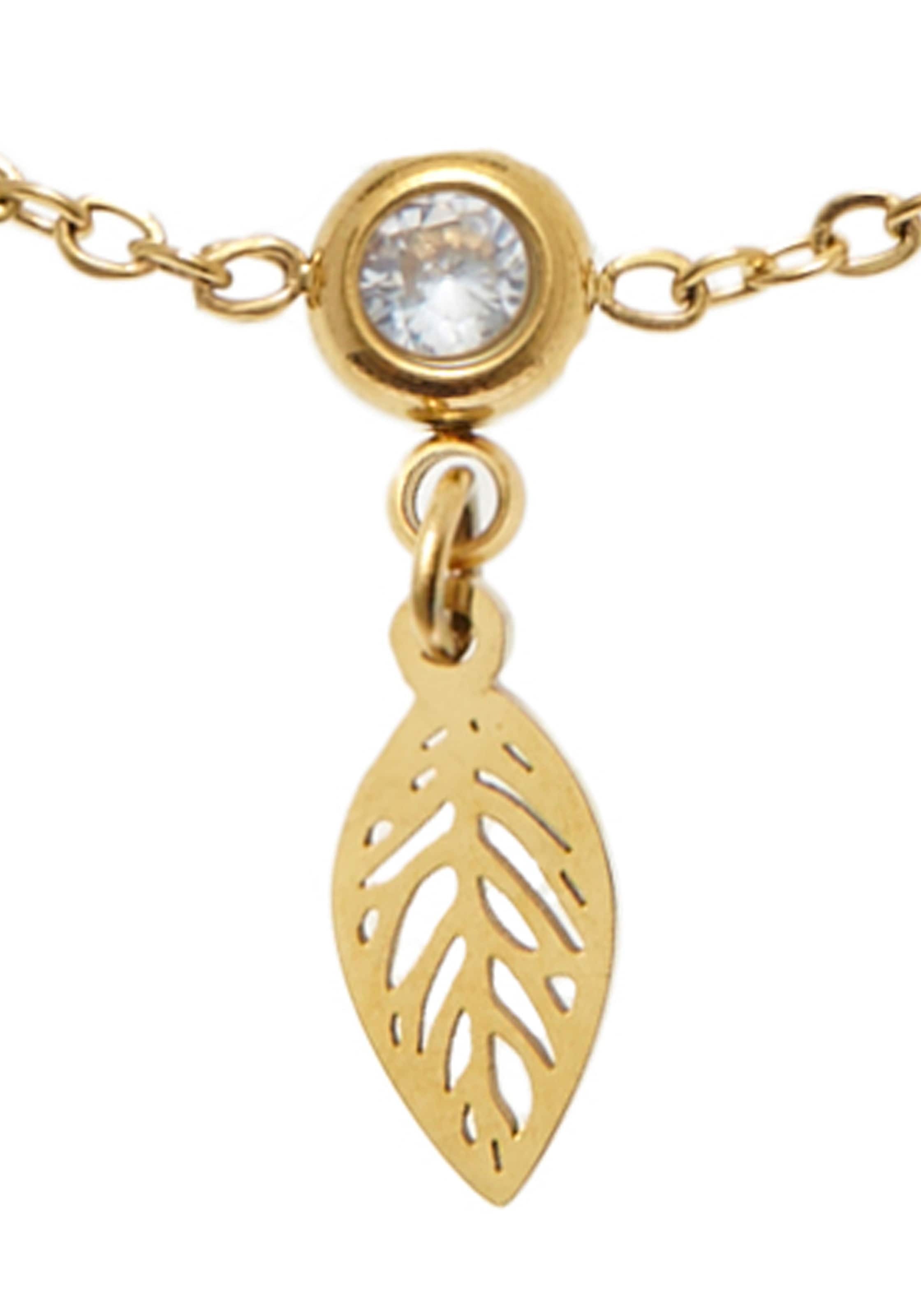 LASCANA Fusskette mit Anhänger »Edelstahlschmuck« Hochwertiger Fussschmuck mit Goldbeschichtung