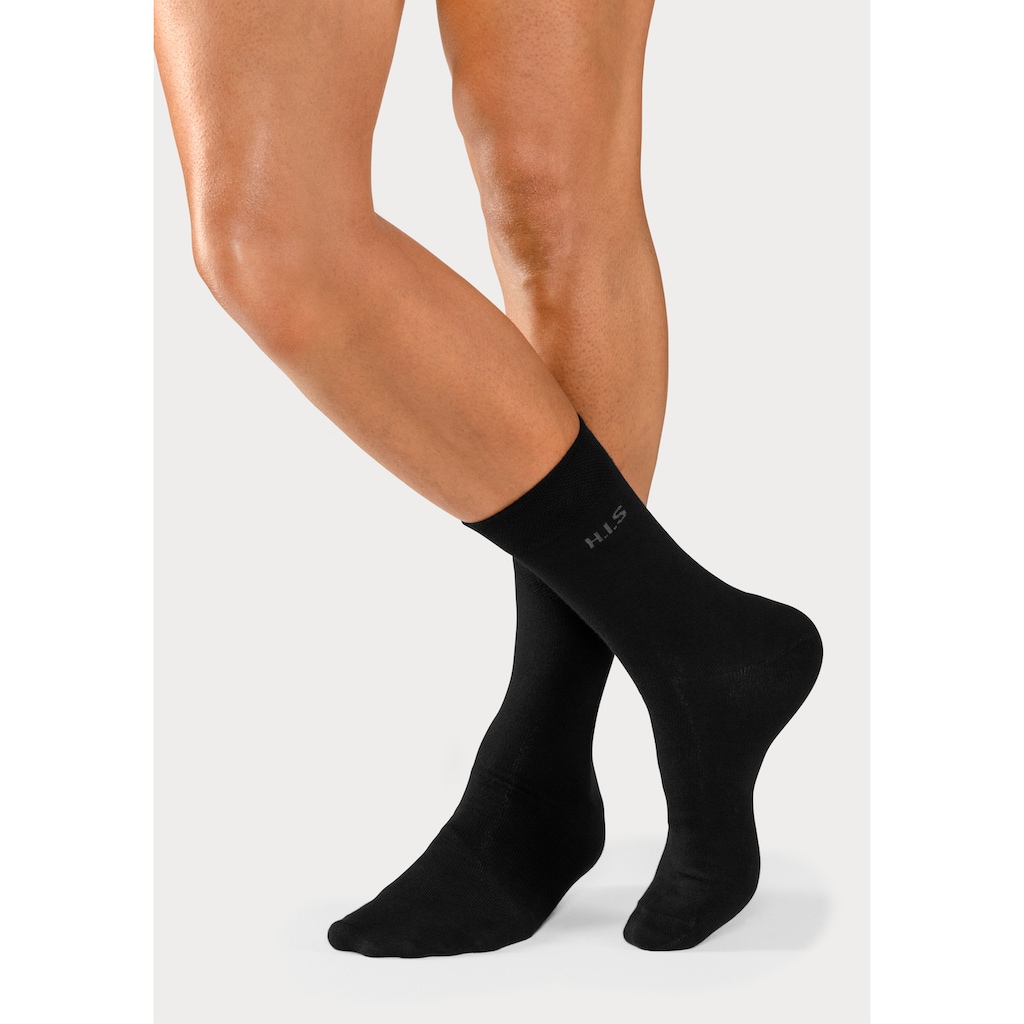 H.I.S Socken, (Packung, 4 Paar), mit druckfreiem Bündchen