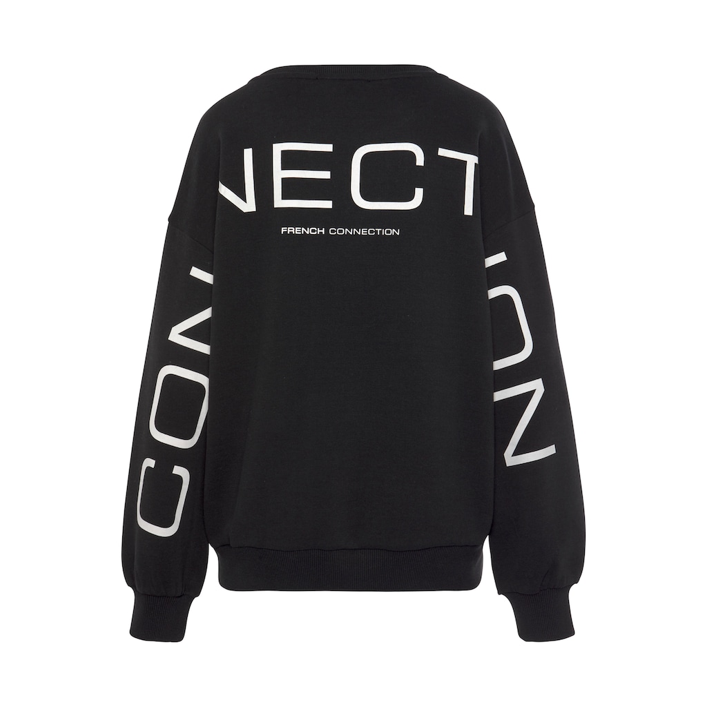 French Connection Sweatshirt, mit Schriftzug auf dem Rücken