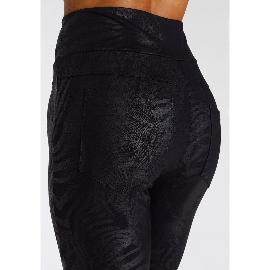 LASCANA Leggings, mit tonigem Druck