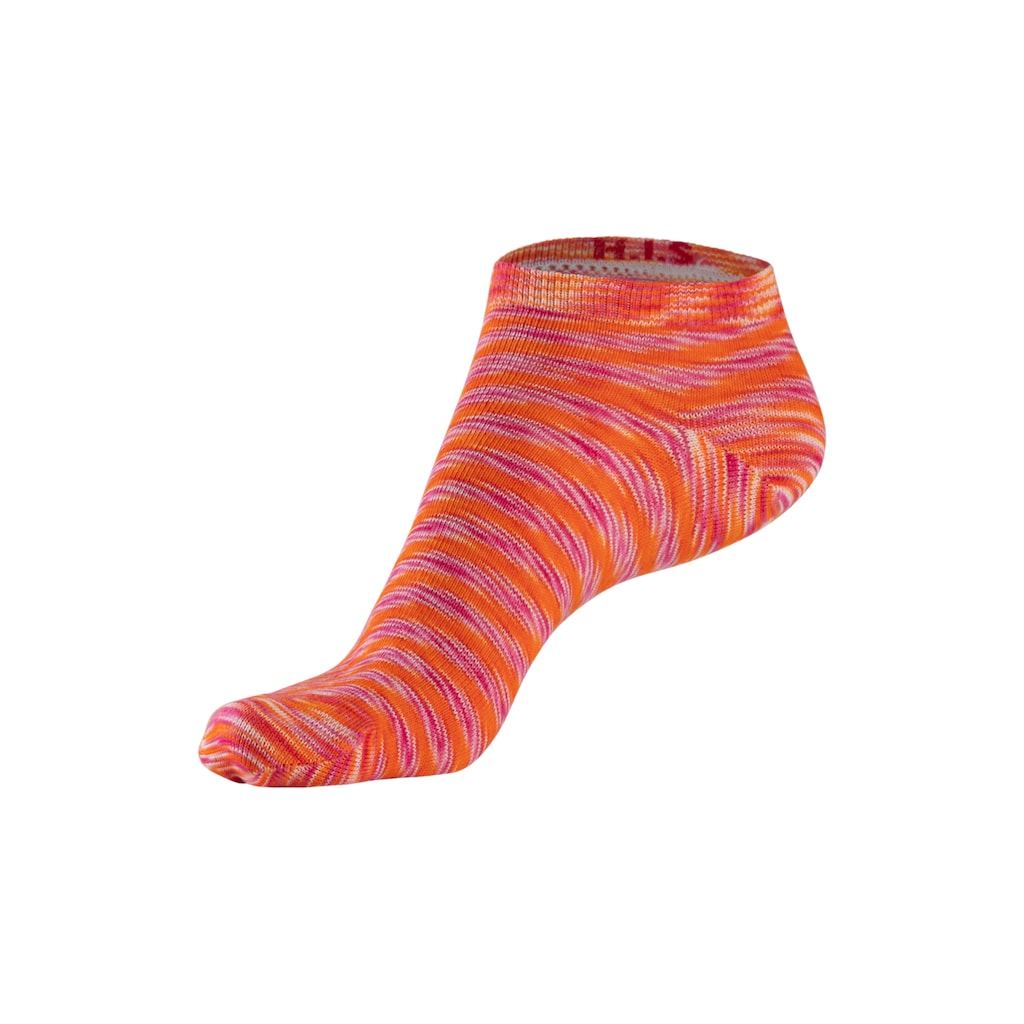 H.I.S Sneakersocken, (Packung, 6 Paar), mit farbigem Garn