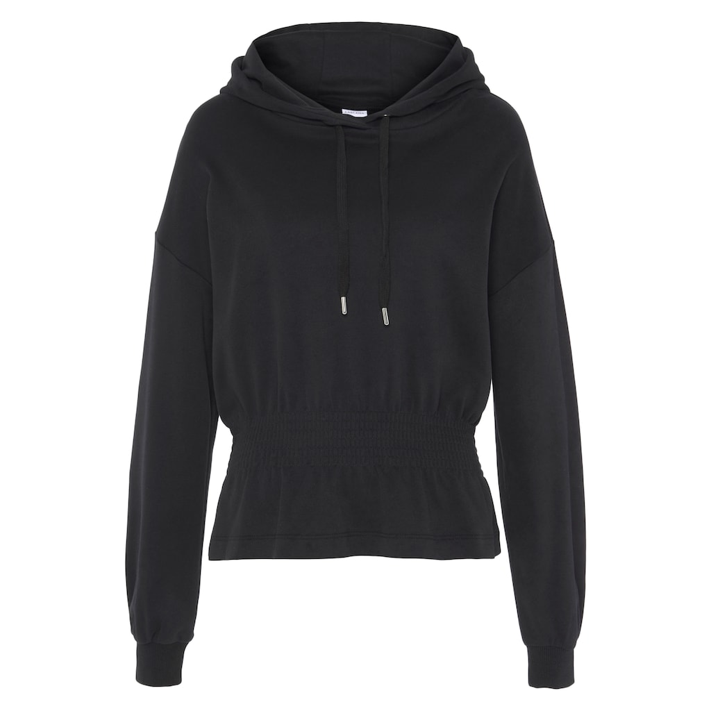 LASCANA Hoodie, mit elastischer Raffung in der Taille, Loungewear