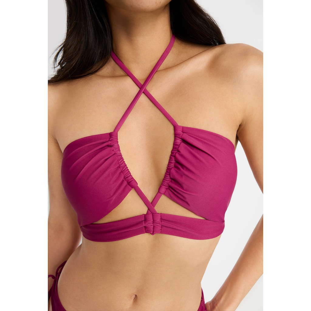 LSCN by LASCANA Bandeau-Bikini-Top »Gina«, mit modischen Raffungen