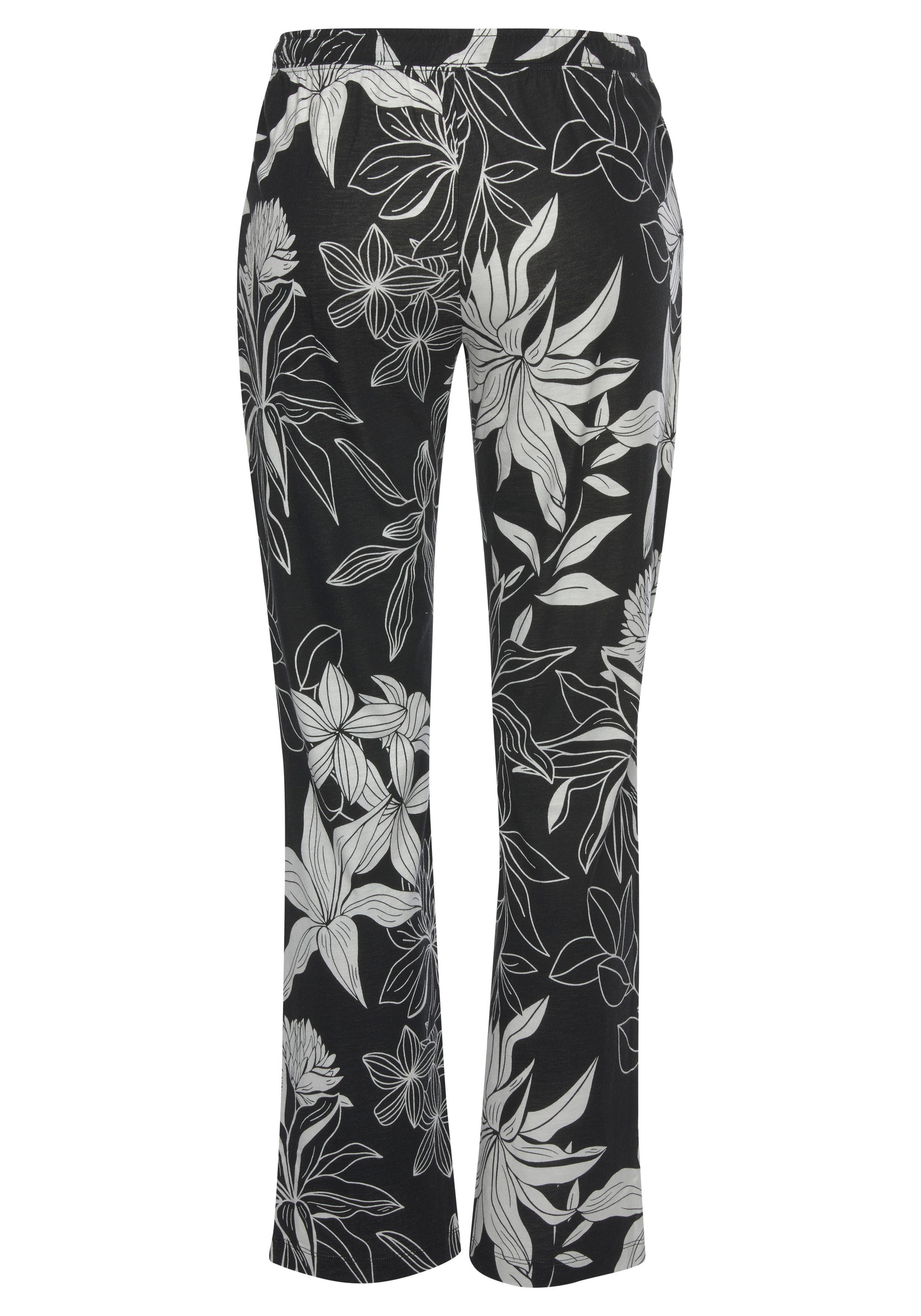 LASCANA Schlafhose  mit floralem Druck