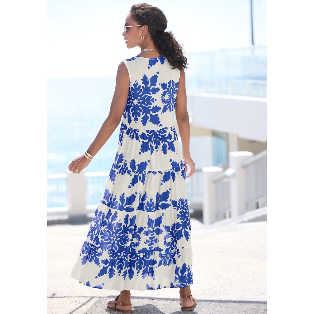 Vivance Maxikleid, mit Volants, Sommerkleid