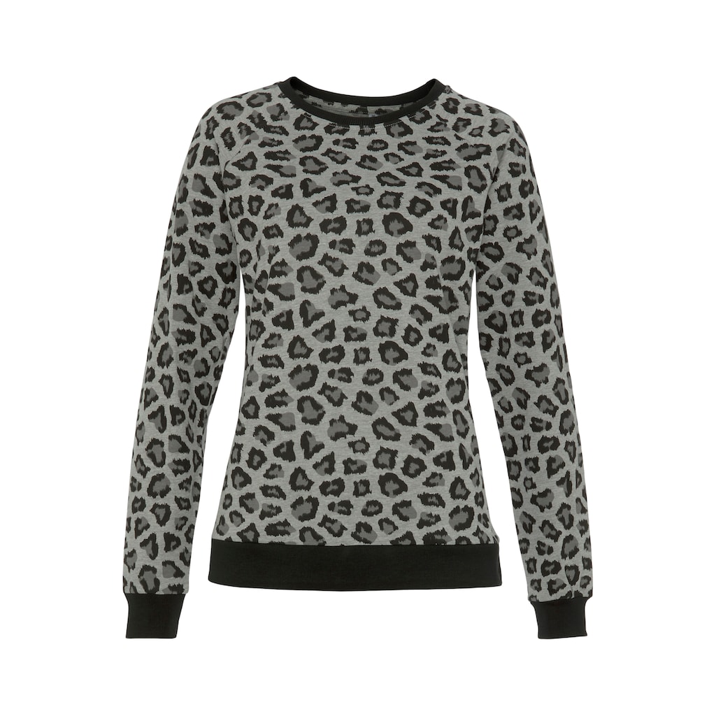 Vivance Dreams Pyjama, (2 tlg.), mit tonalem Animalprint
