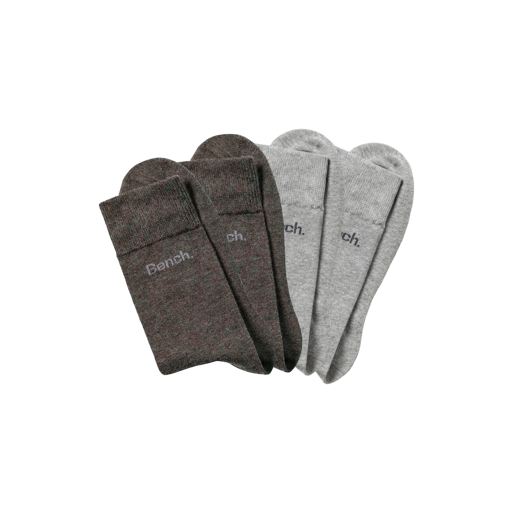 Bench. Basicsocken, (Packung, 4 Paar), in angenehm weicher Markenqualität