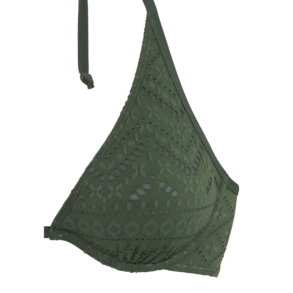 LASCANA Bügel-Bikini-Top »Omara«, mit Lochstickerei