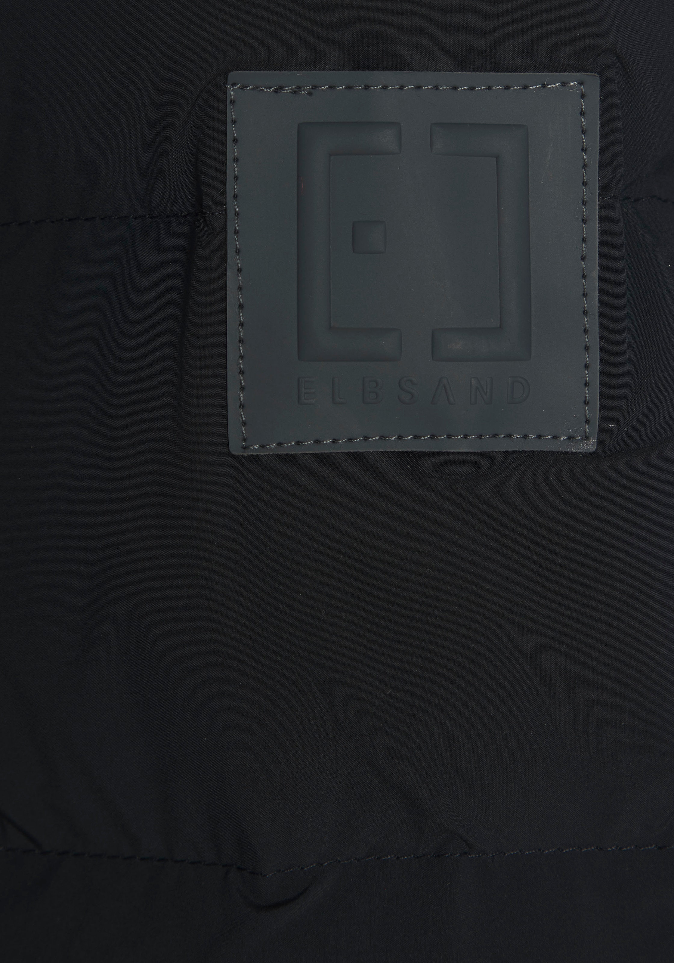 Elbsand Steppjacke mit grossem seitlichen Logo-Print