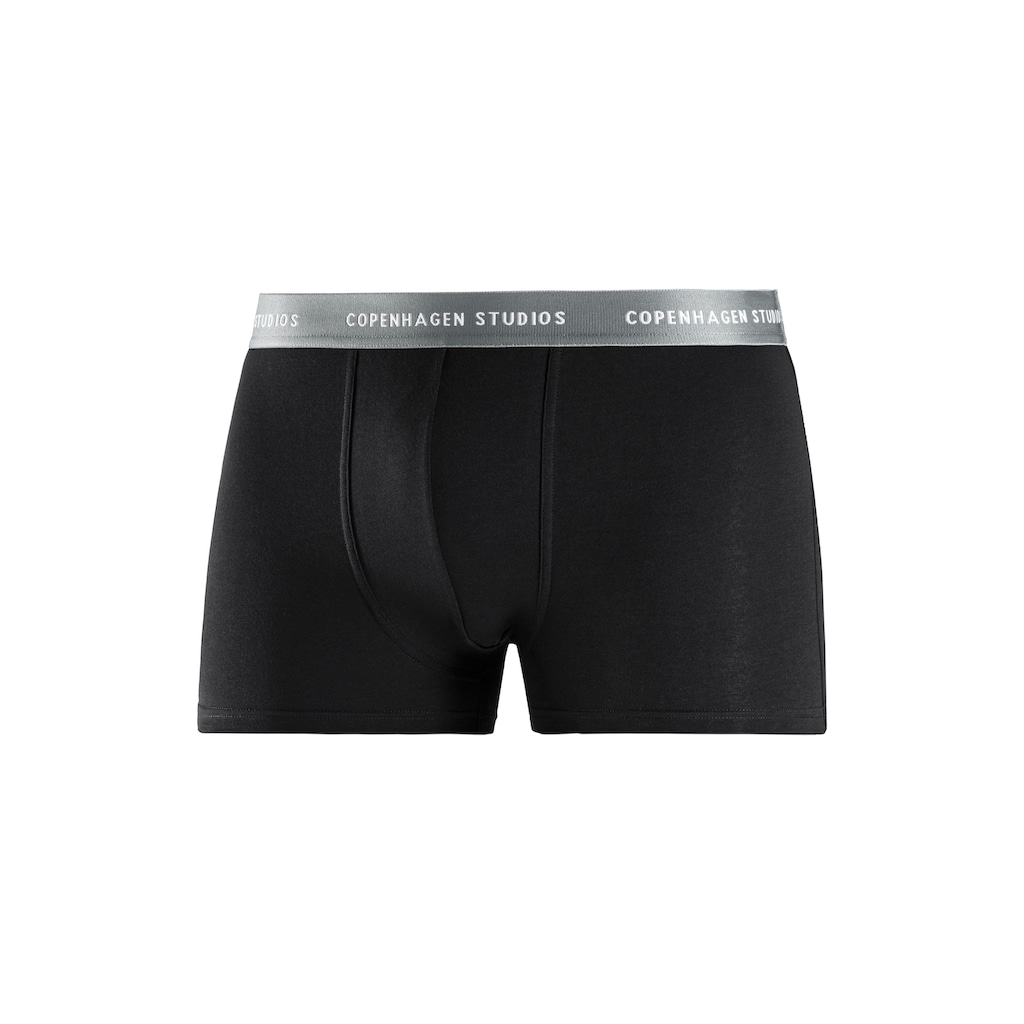 Copenhagen Studios Boxer »Boxershorts für Herren«, (3 St.), mit farbigem Logo-Bund