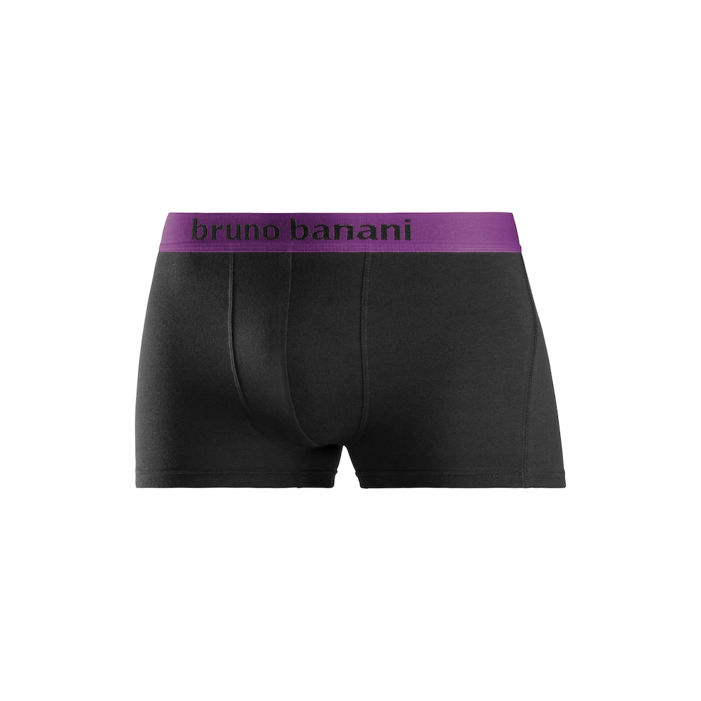 Bruno Banani Boxer »Boxershorts für Herren«, (Packung, 4 St.), mit farbigen Marken-Schriftzug am Bündchen