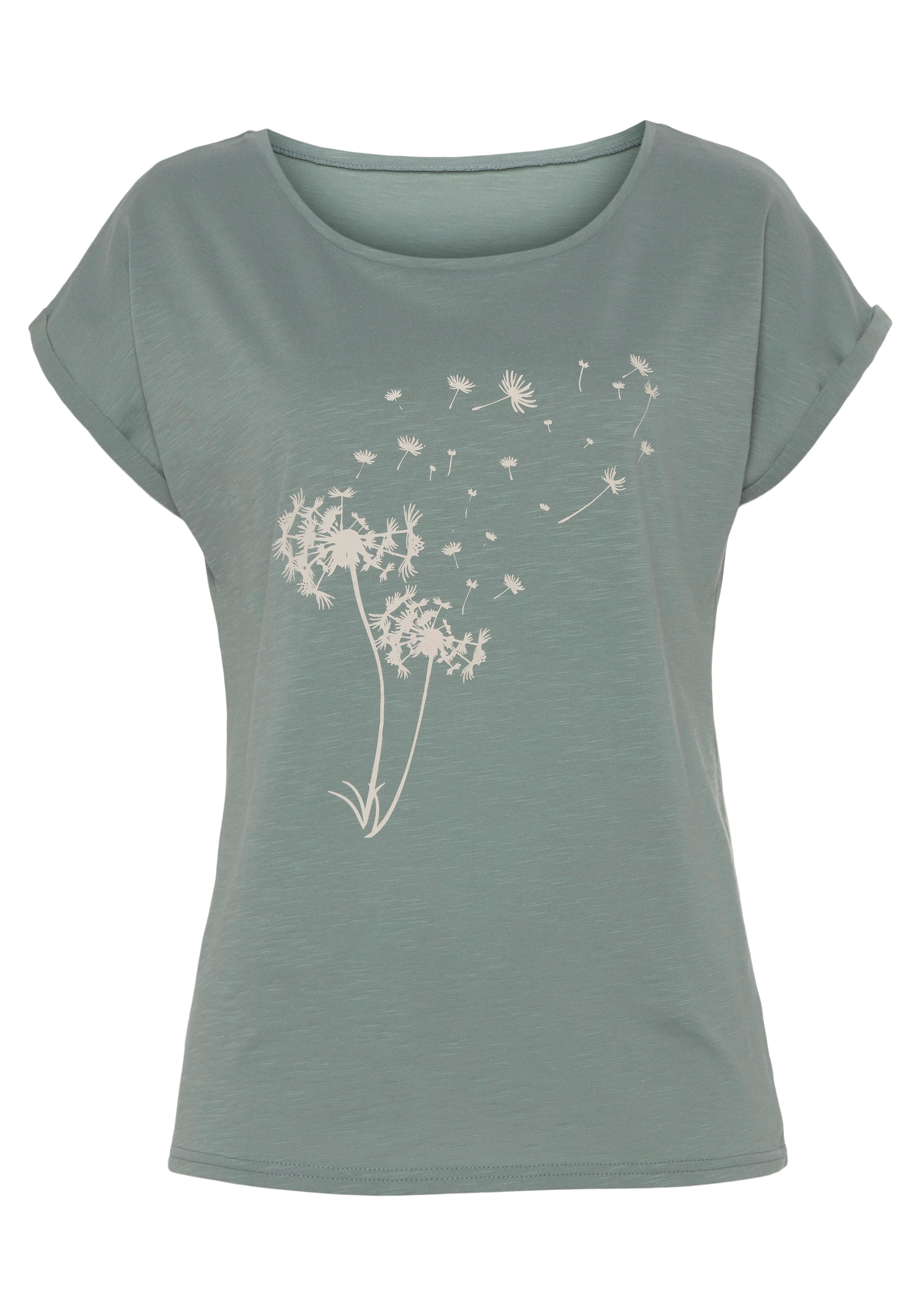 Vivance T-Shirt »mit Frontdruck "Pusteblume"«, aus weicher Baumwoll-Qualität