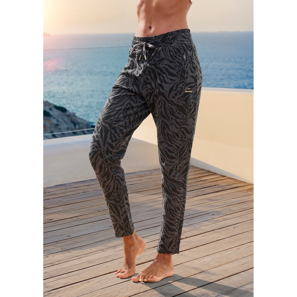 Venice Beach Sweathose, mit Animalprint, Jogginghose, sportlich-casual