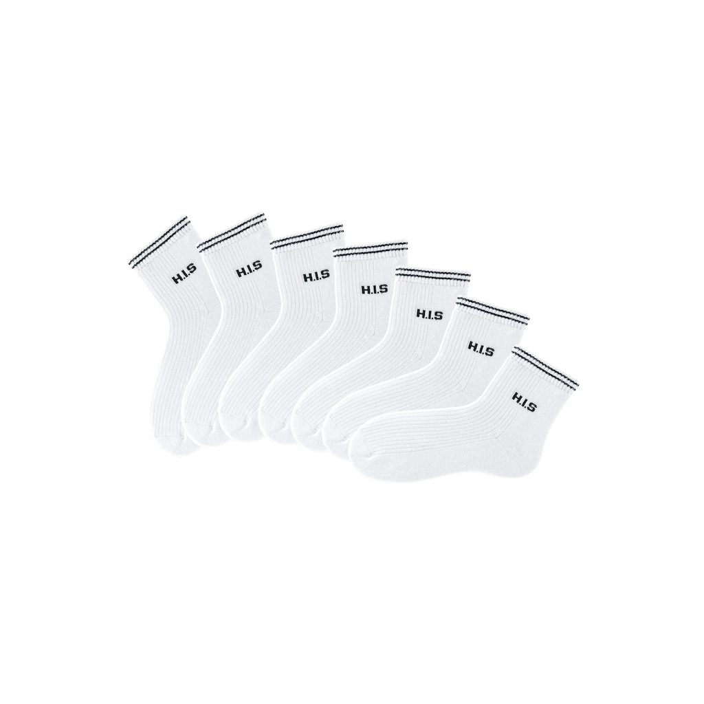 H.I.S Kurzsocken, (Packung, 7 Paar), mit Vollfrottee